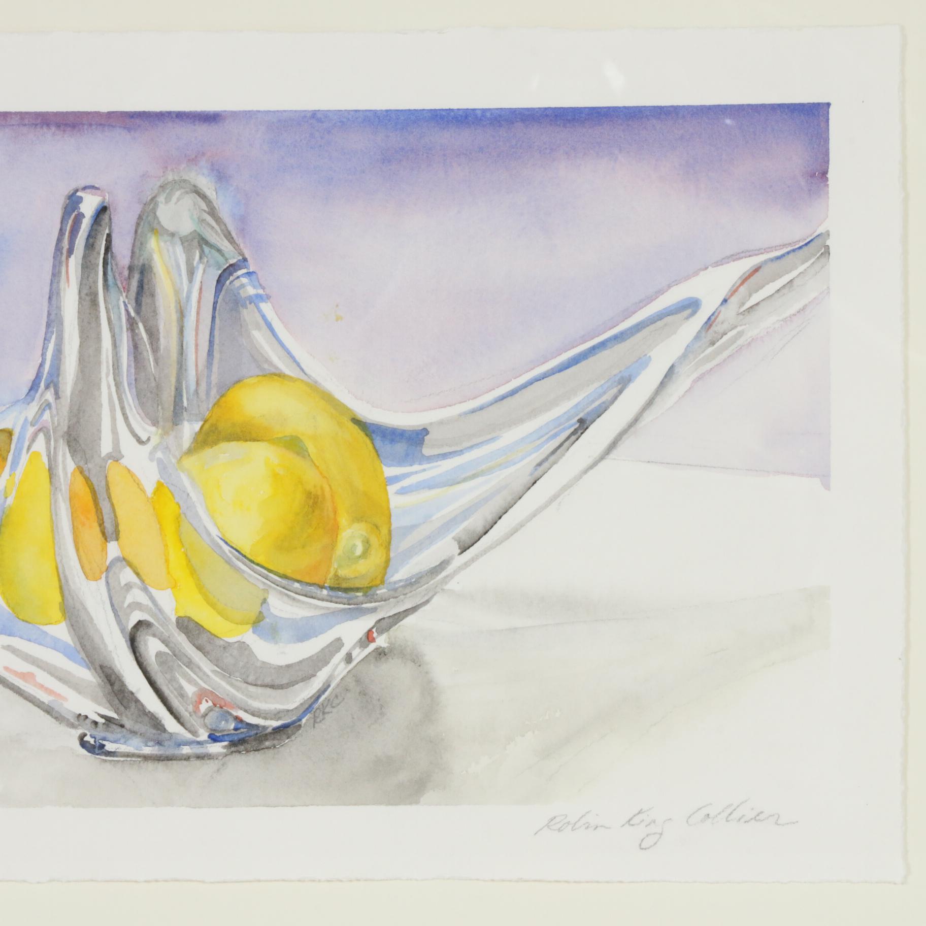 Robin King Collier Watercolor Painting "Mary's Lemons"