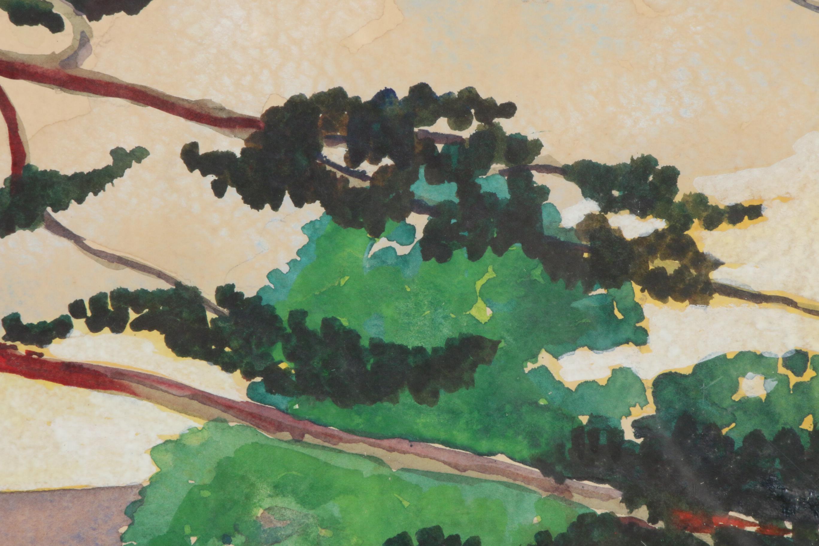 Ralph Fanning Watercolor Painting "Mattituck Presbyterian Church", 20th Century