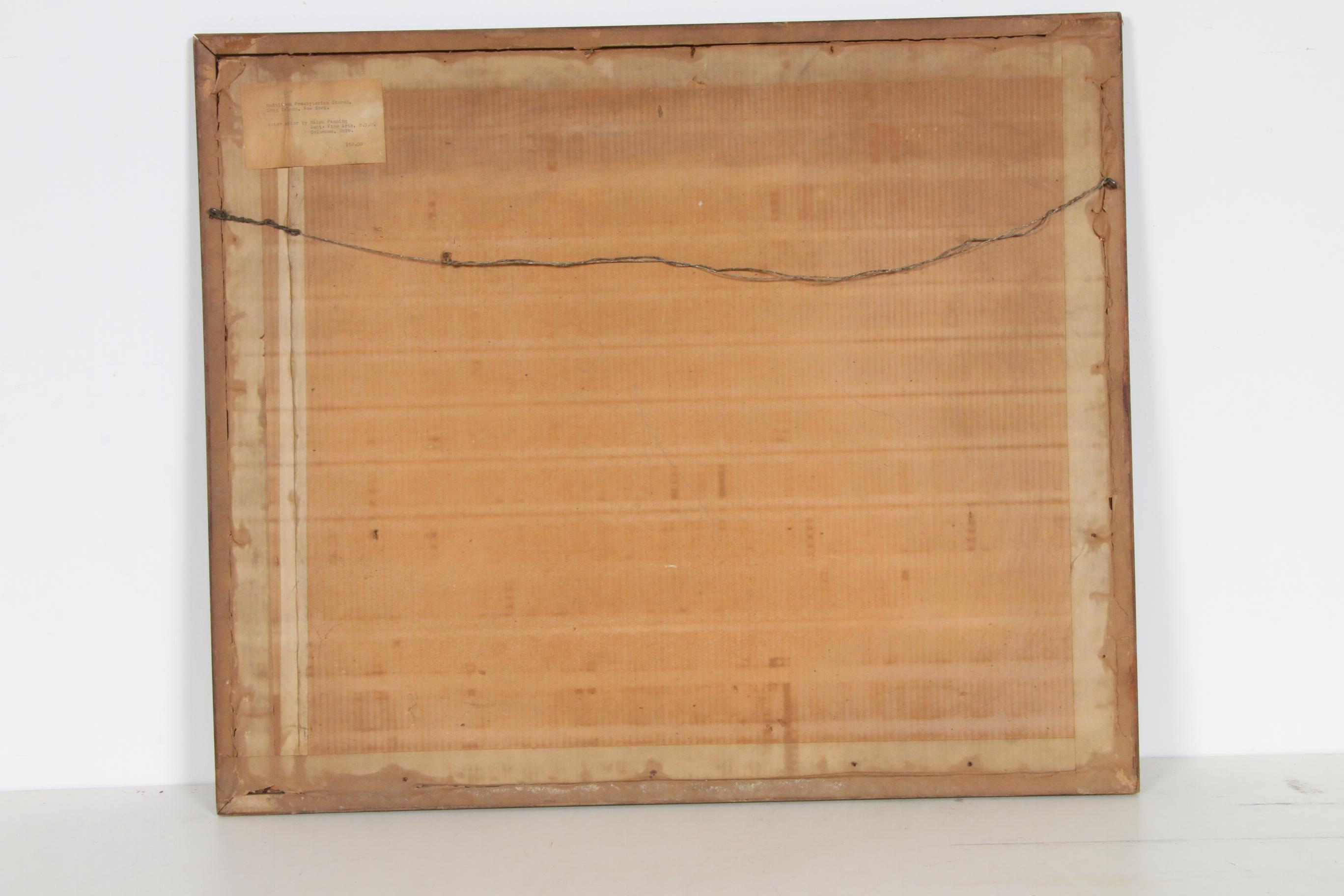 Ralph Fanning Watercolor Painting "Mattituck Presbyterian Church", 20th Century