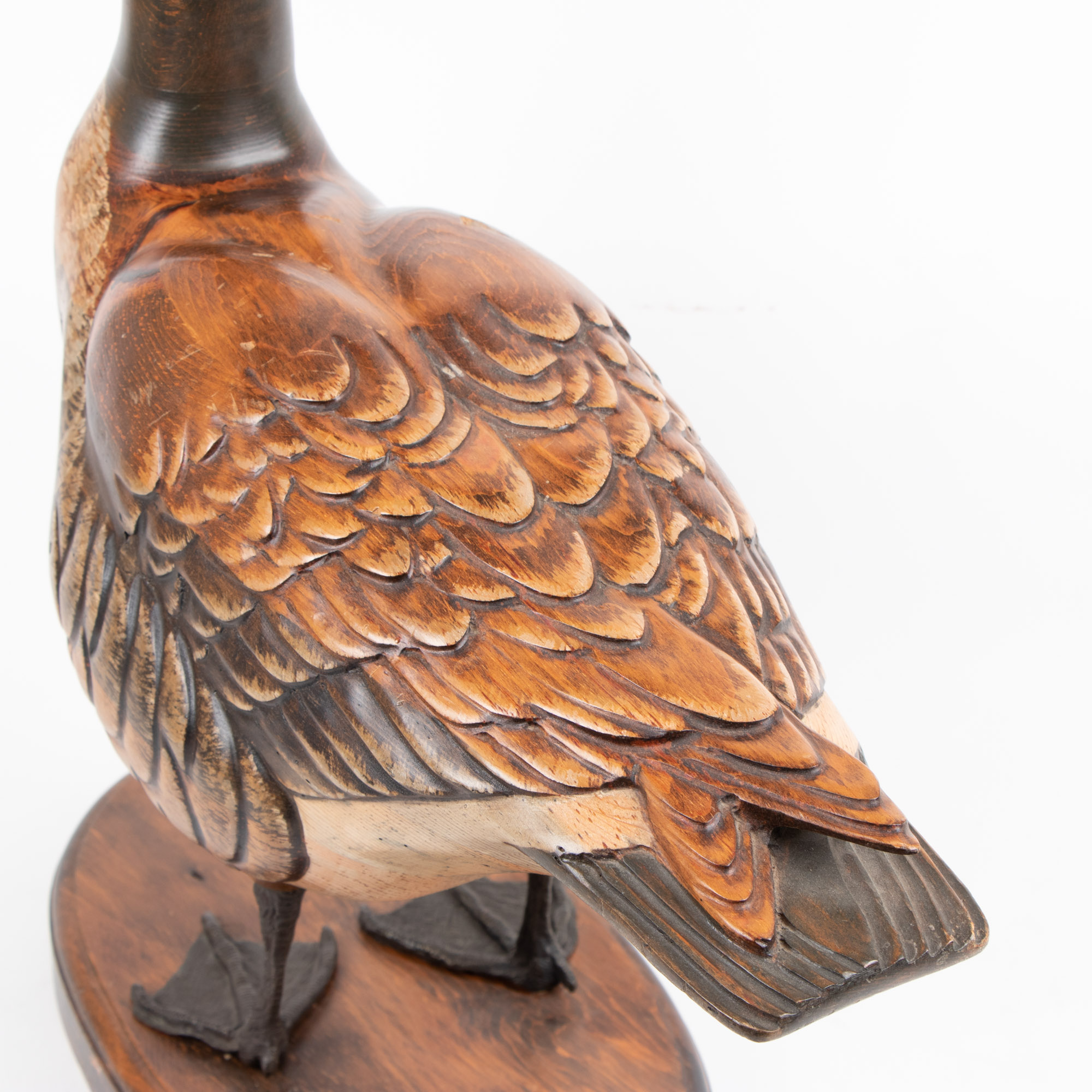 Tom Taber Carved, Painted, and Metal-Mounted Canadian Goose Decoy