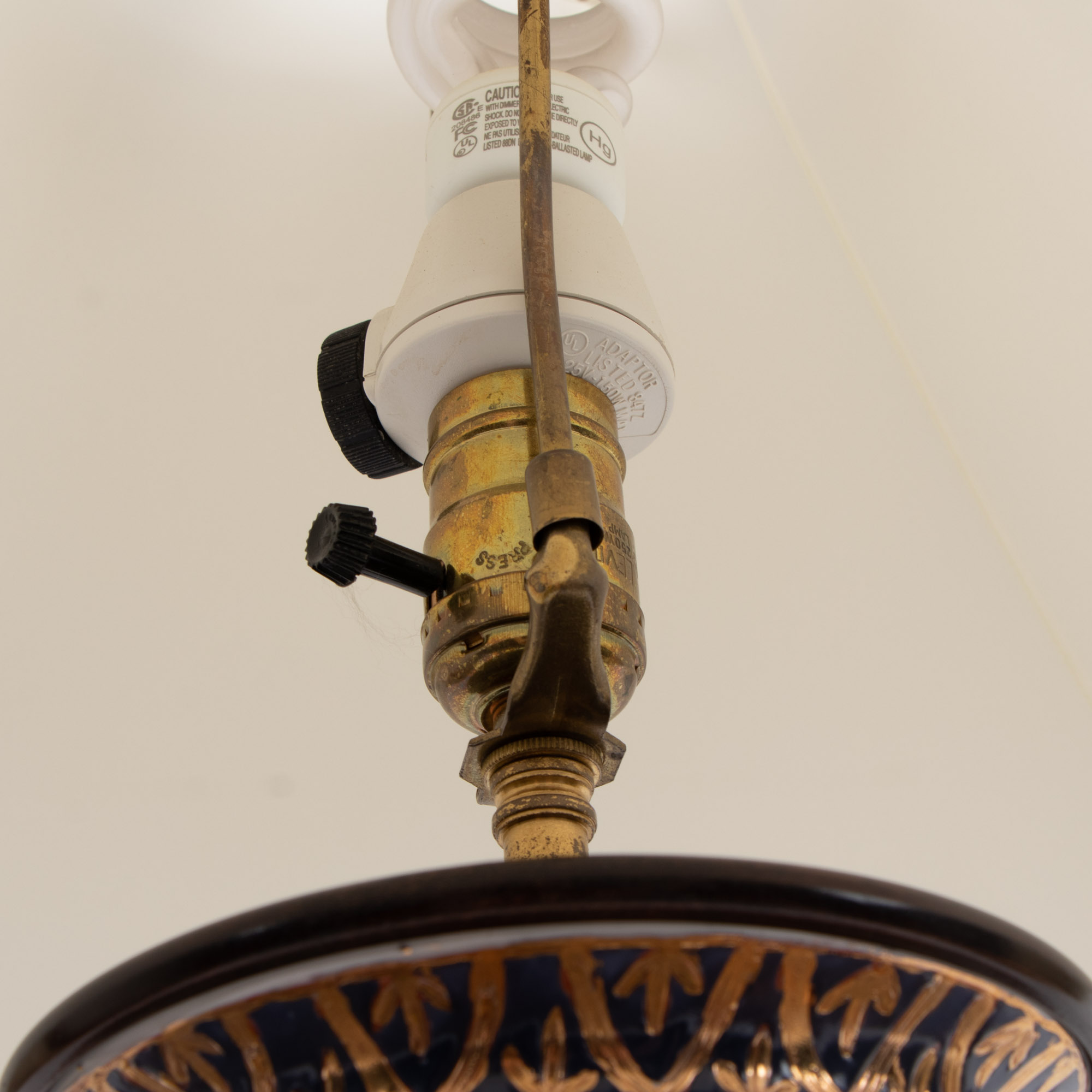 Western Reserve Lamp Works HandPainted Japanese Porcelain Vase Table