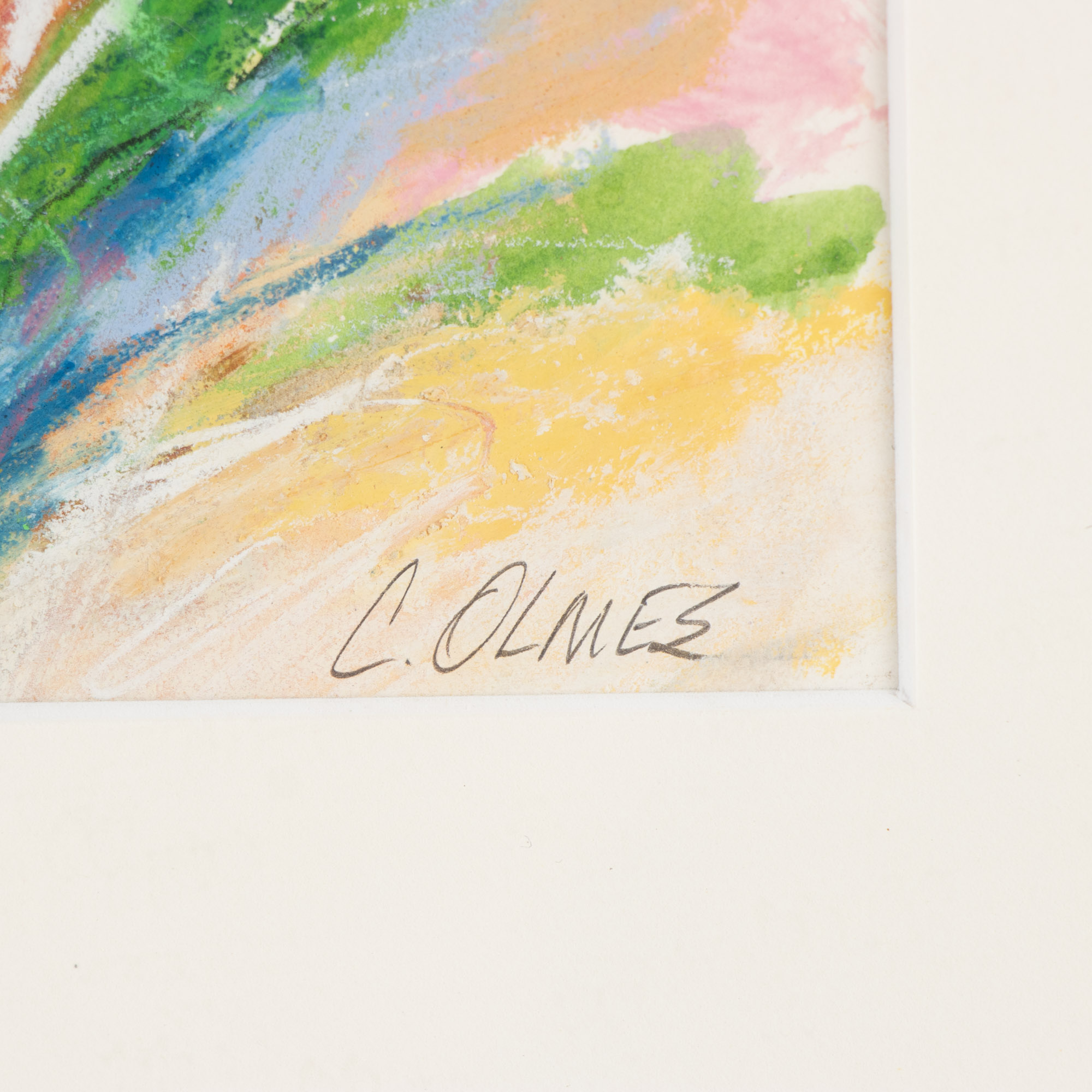 Cindy Olmes Mixed Media Painting of Tiger Lilies