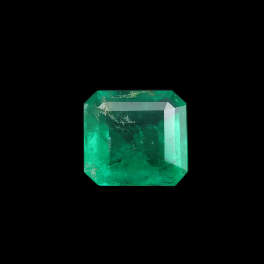 Loose 1.82 CT Emerald Cut Emerald