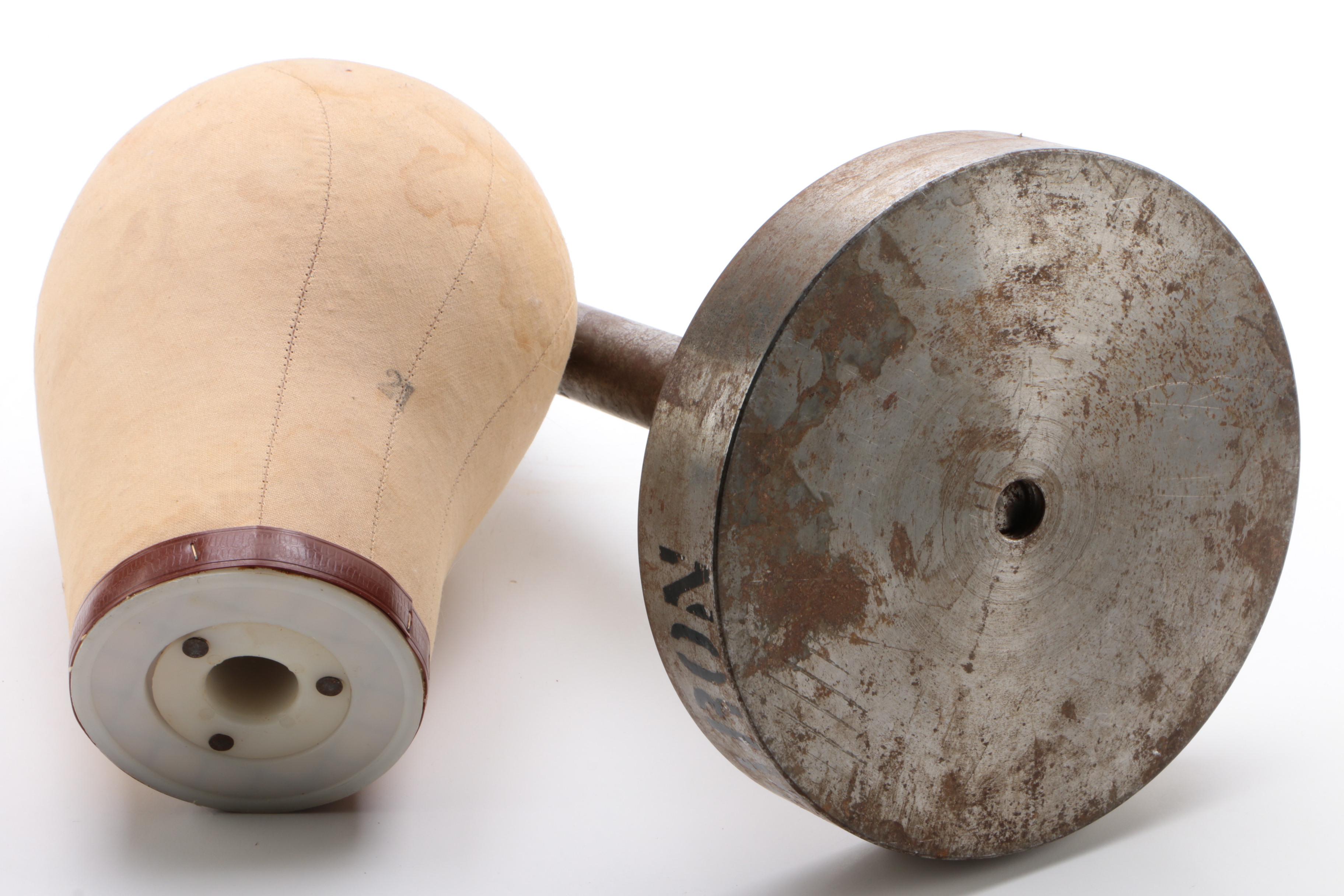 Canvas Wig Maker's Mannequin Head and Stand EBTH