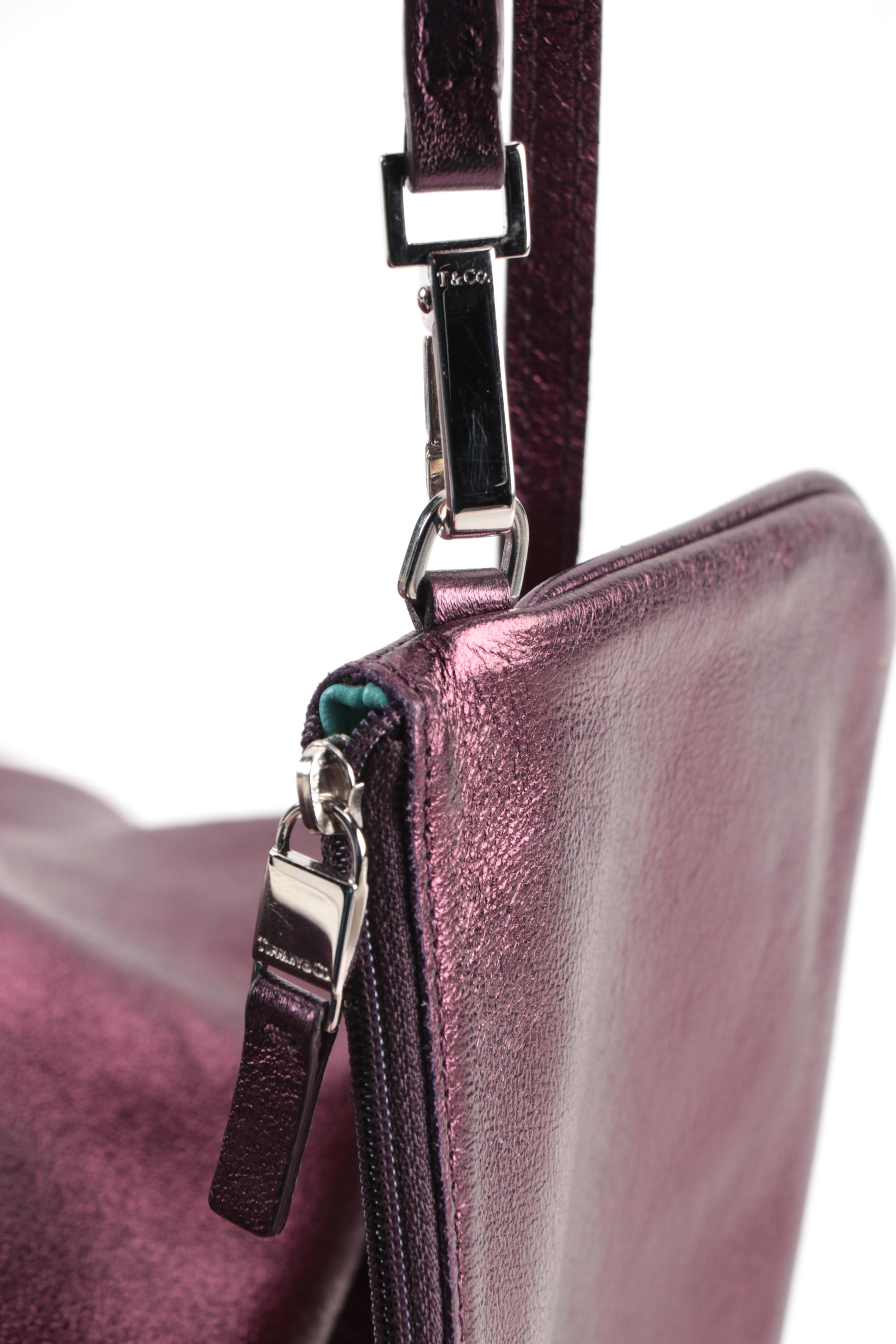 Tiffany & Co. Grand Reversible Tote in Metallic Leather and Suede with Pouch