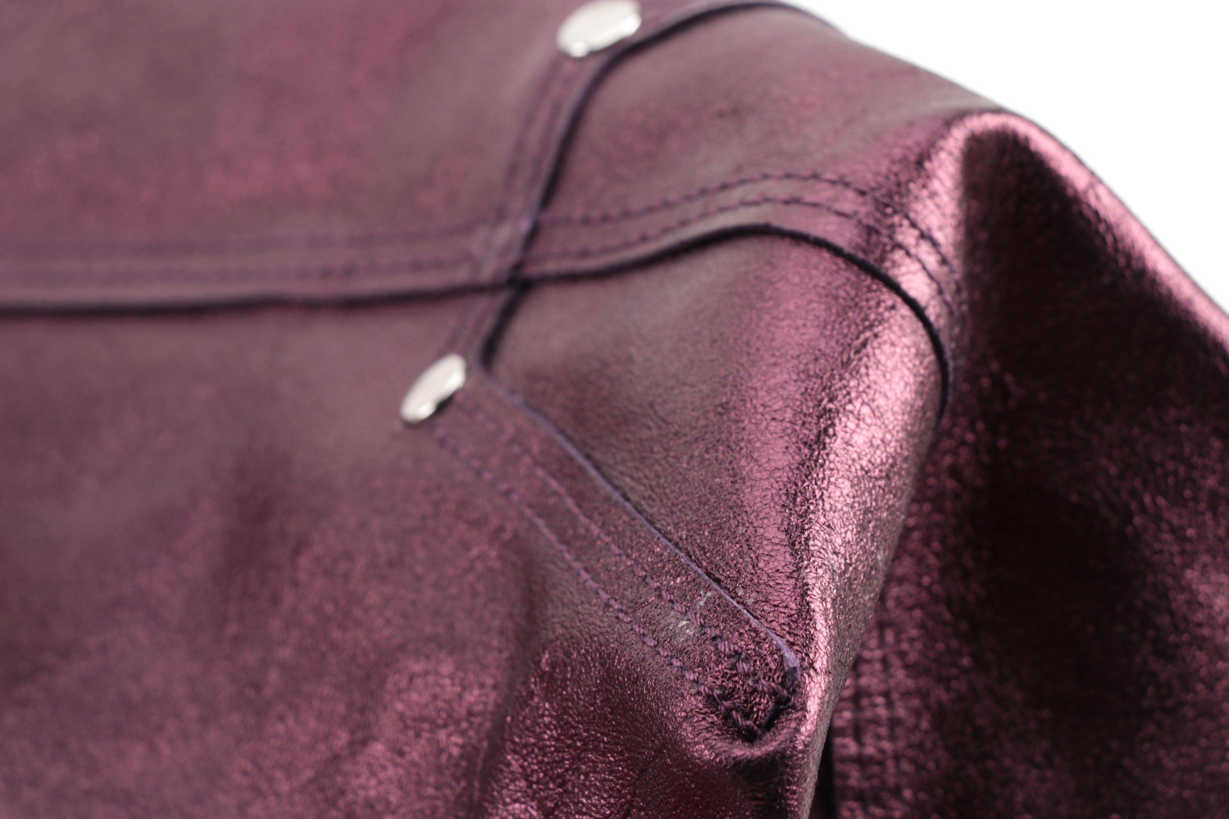 Tiffany & Co. Grand Reversible Tote in Metallic Leather and Suede with Pouch