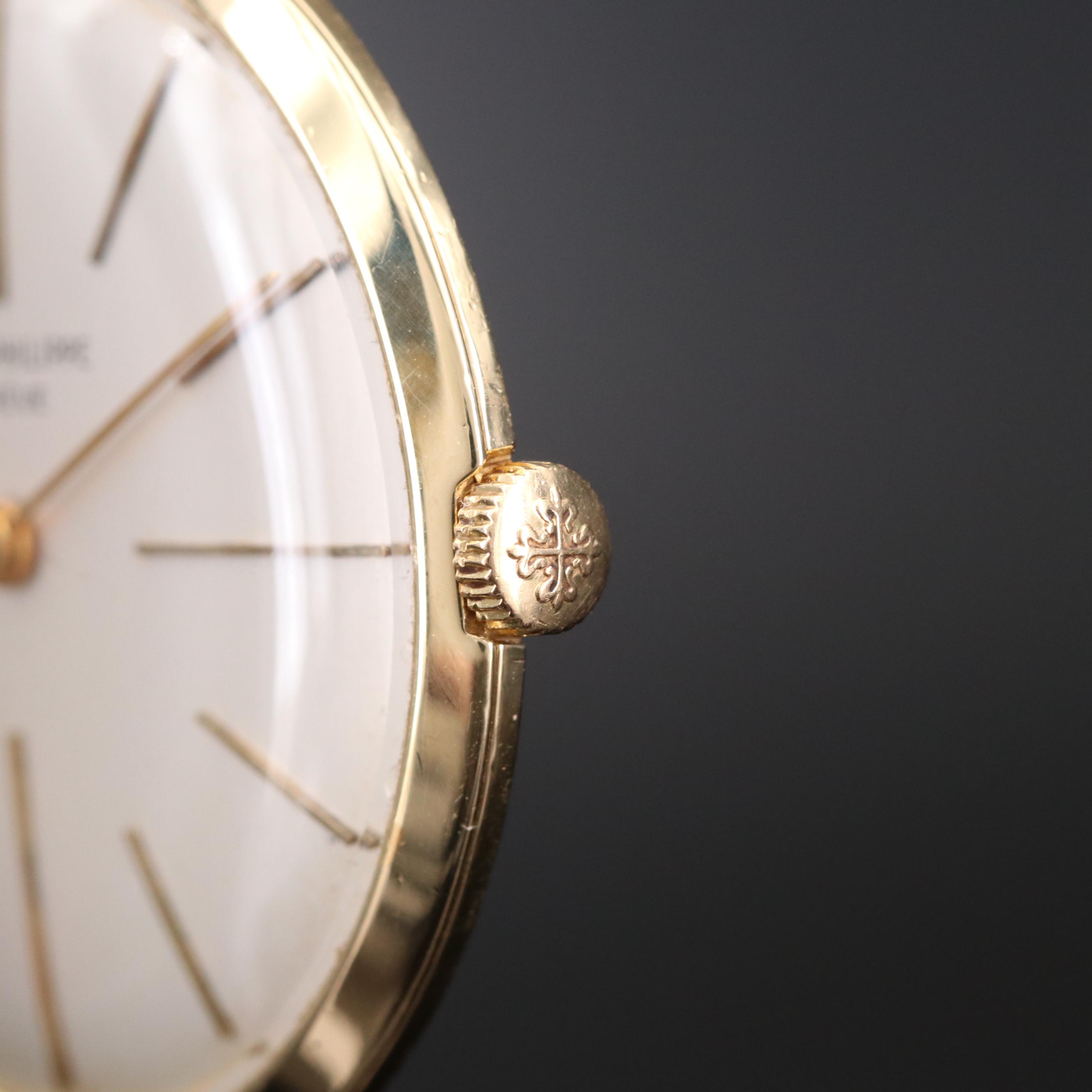 Vintage Patek Philippe Calatrava Ref. 2590 18K Gold Stem Wind Watch