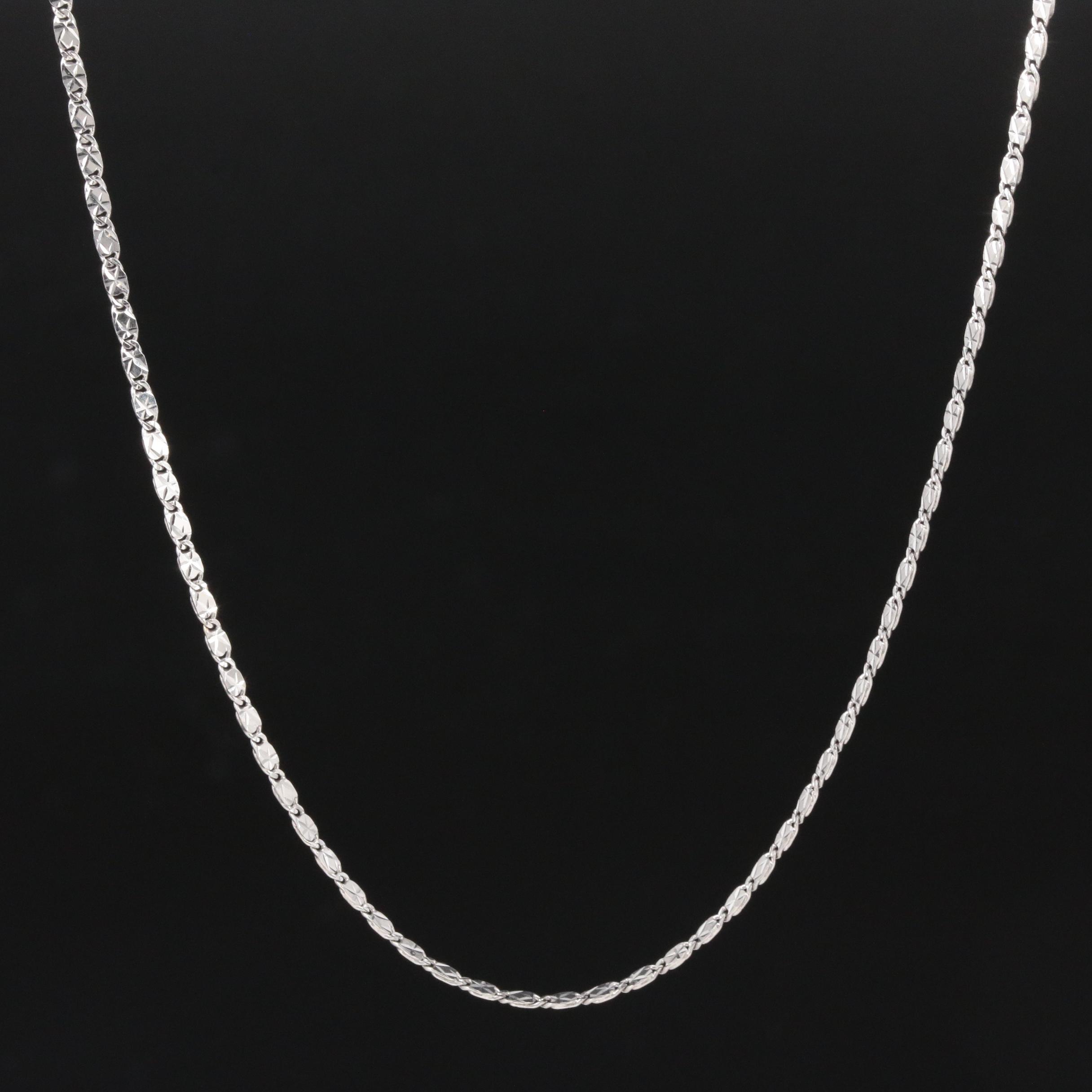 18K White Gold Chain