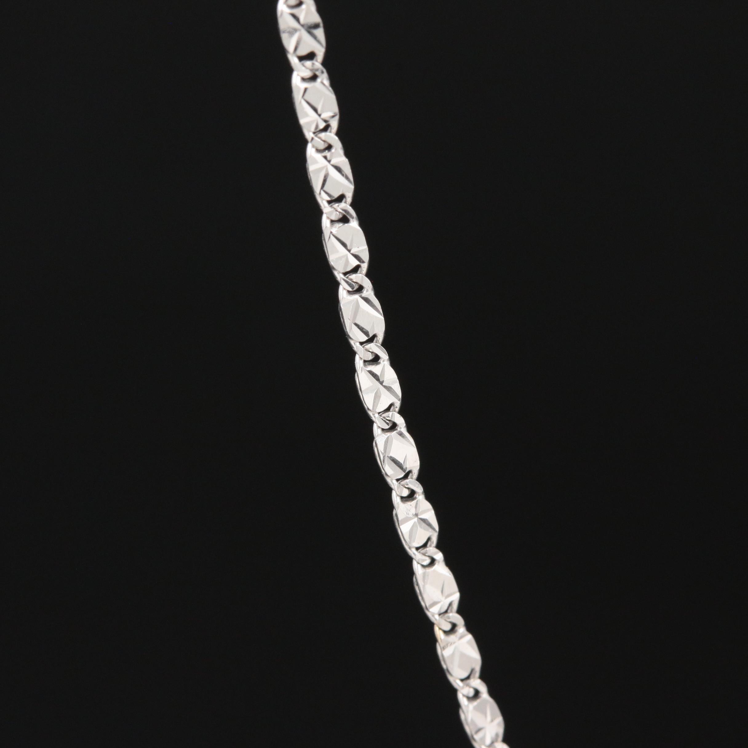 18K White Gold Chain