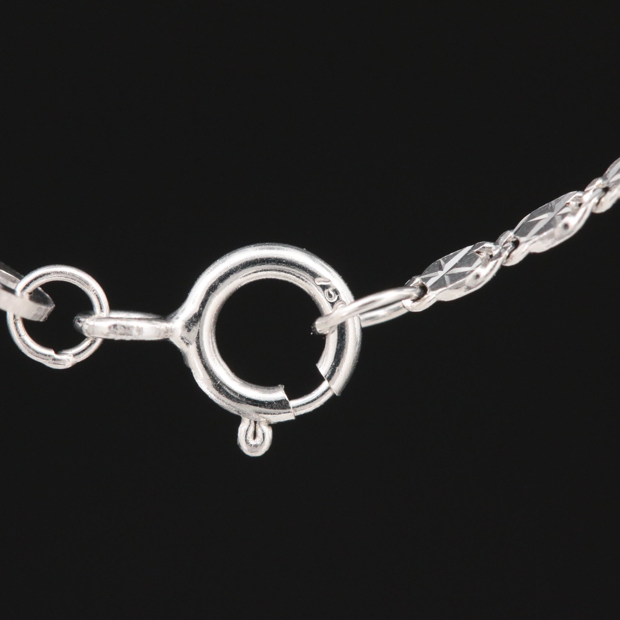 18K White Gold Chain