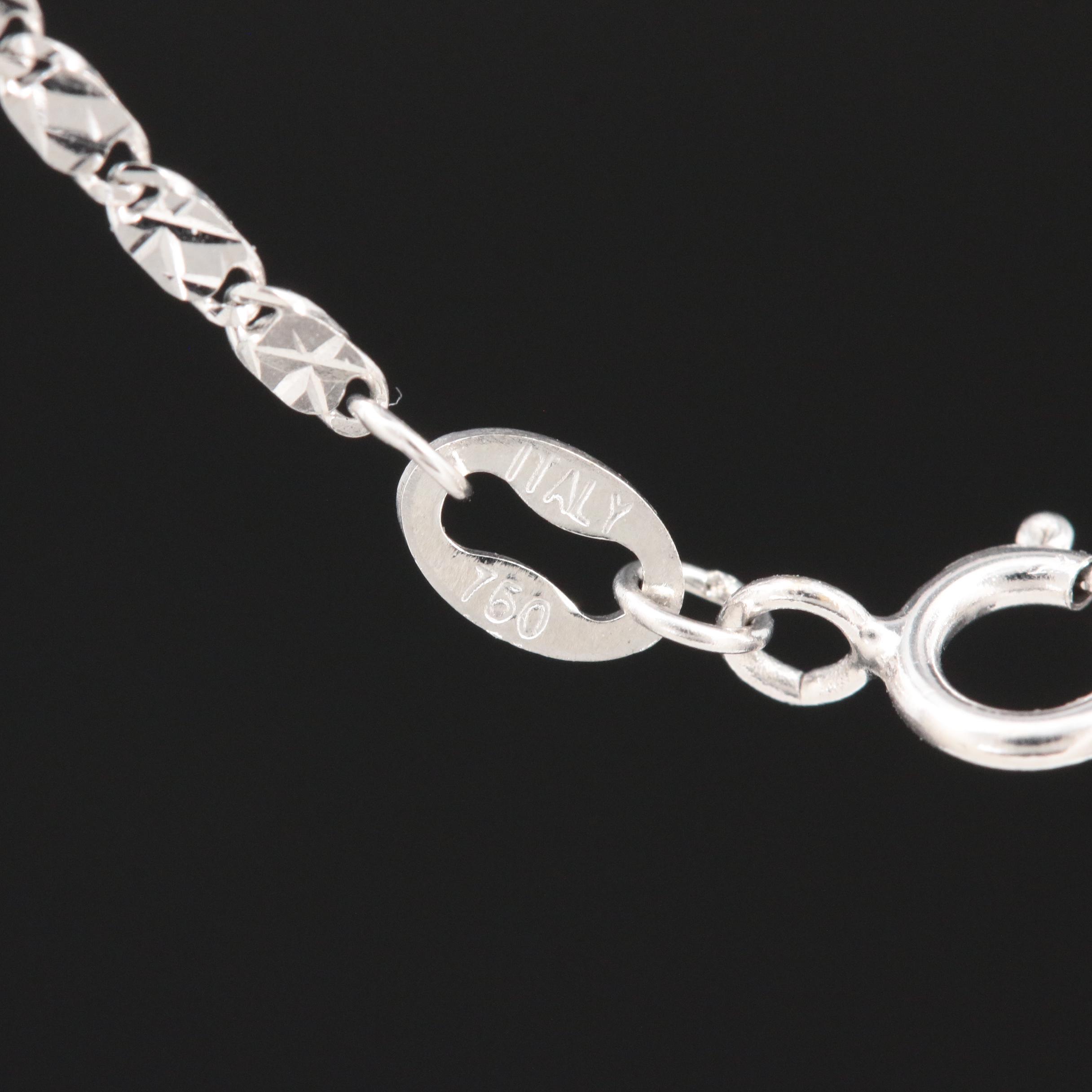 18K White Gold Chain