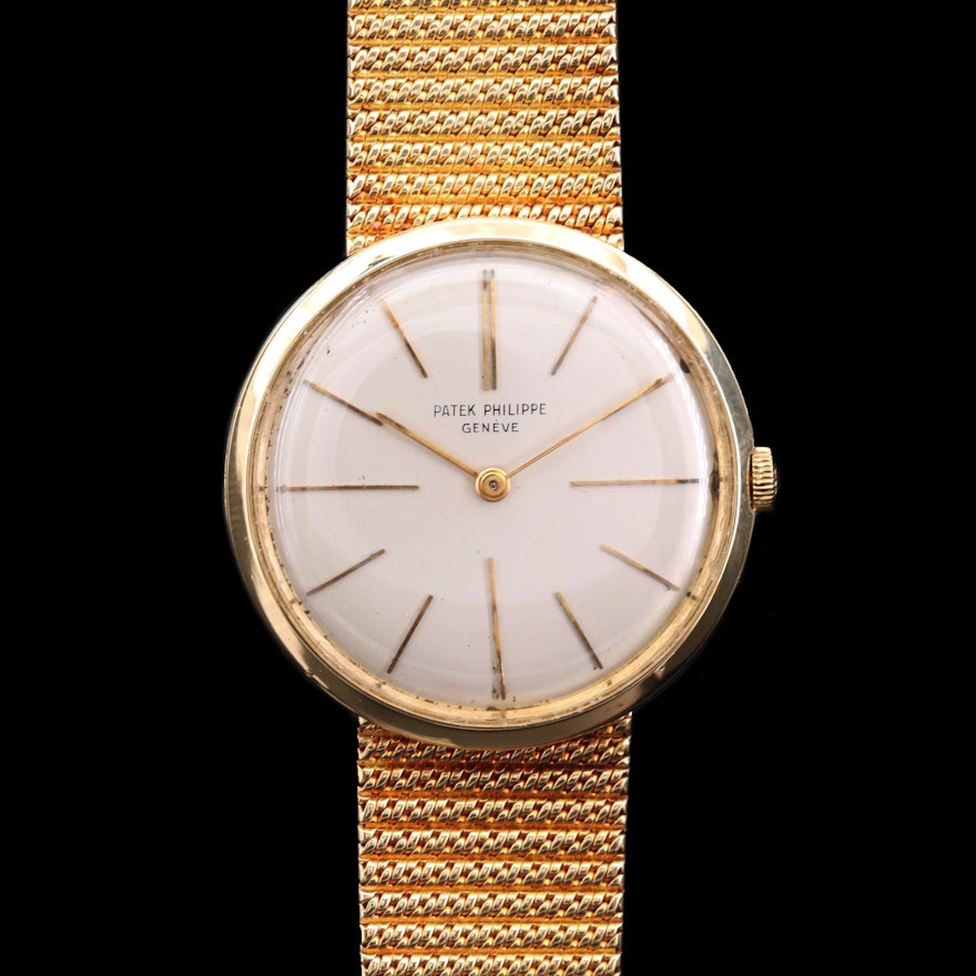 Vintage Patek Philippe Calatrava Ref. 2590 18K Gold Stem Wind Wristwatch