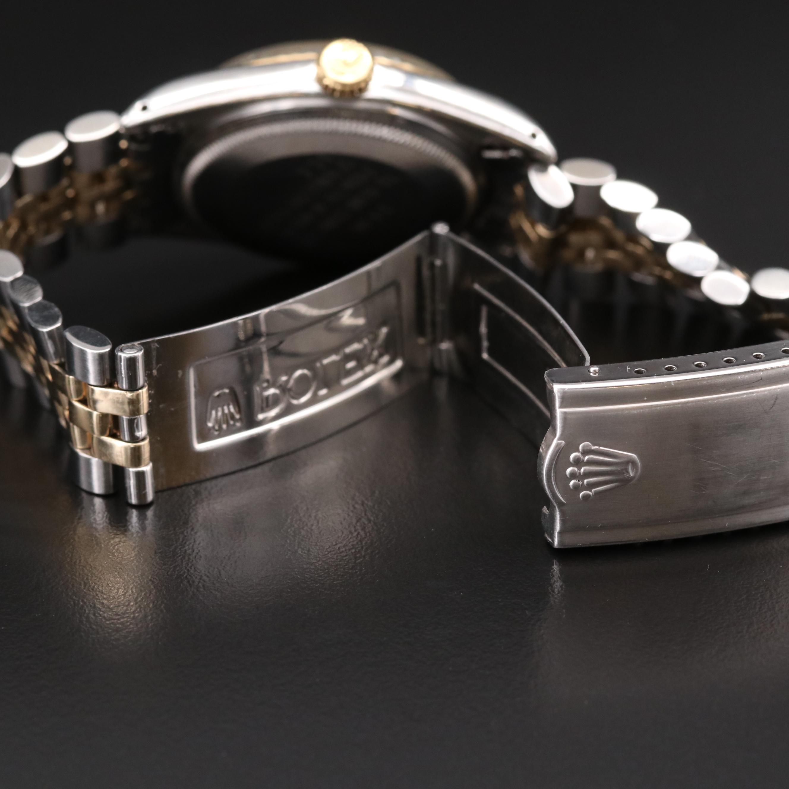 1966 Rolex Datejust 14K Gold and Stainless Steel Automatic Watch