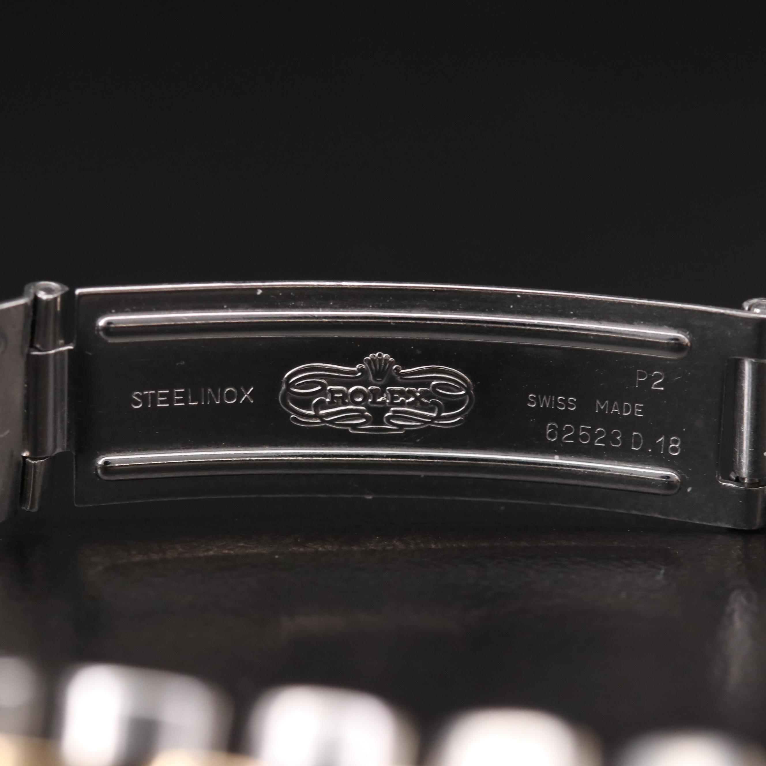 1990 Rolex Datejust Stainless Steel and 18K Gold Diamond Dial Watch