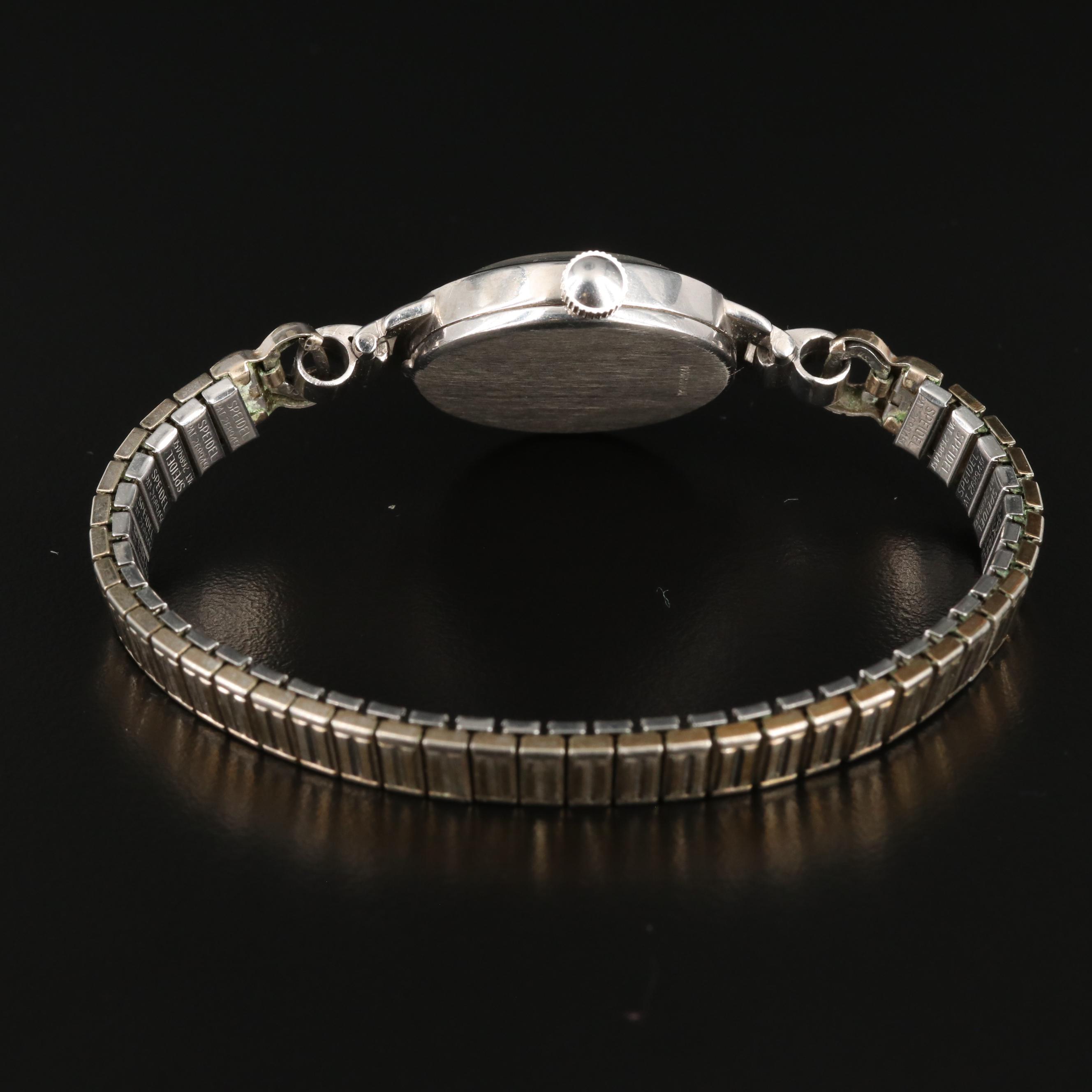 Antique Longines Diamond Dial Platinum Stem Wind Watch, 1910