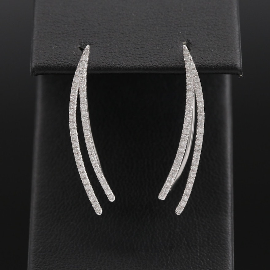 14K Diamond Hanger Earrings