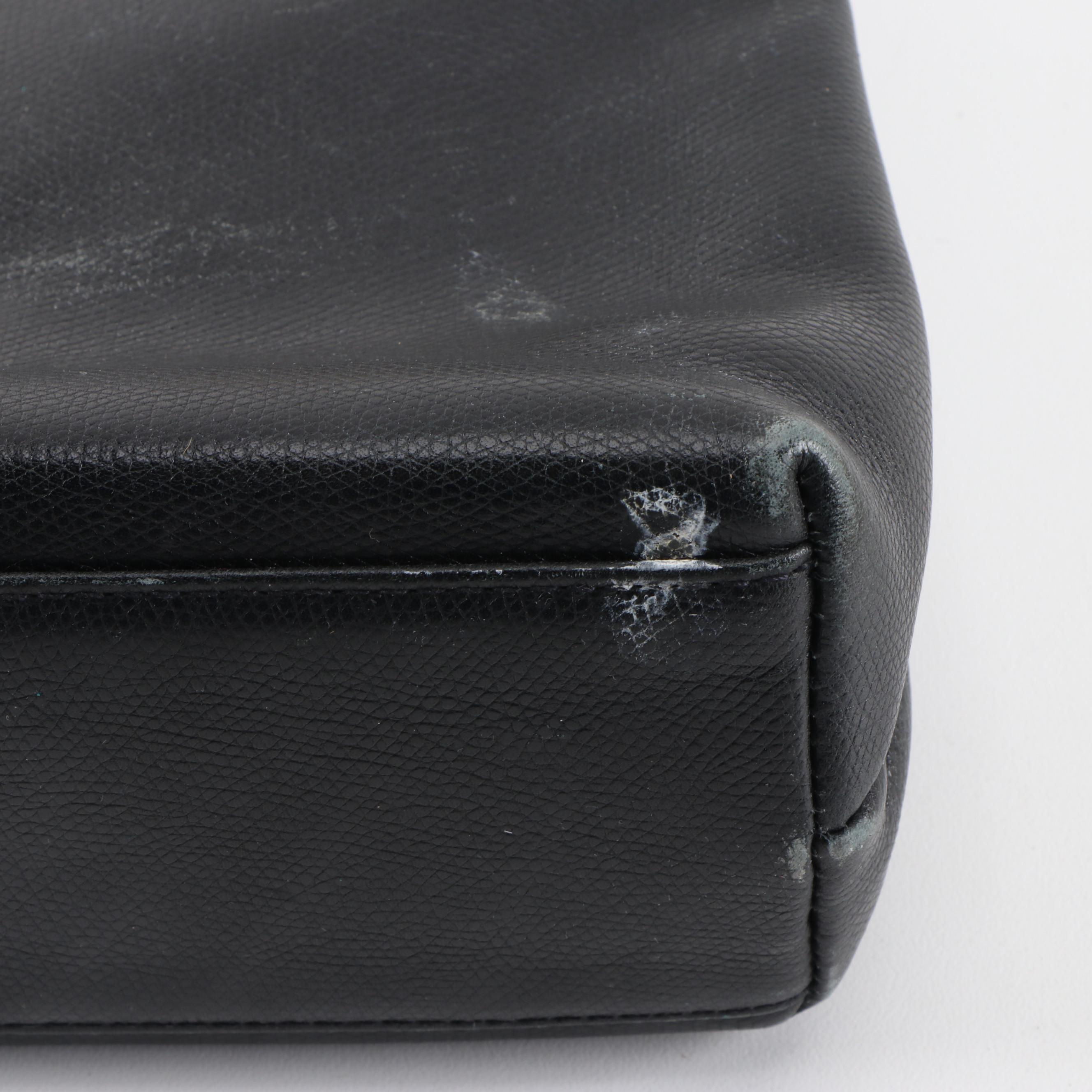 MCM Black Grained Leather Dual Compartment Shoulder Bag