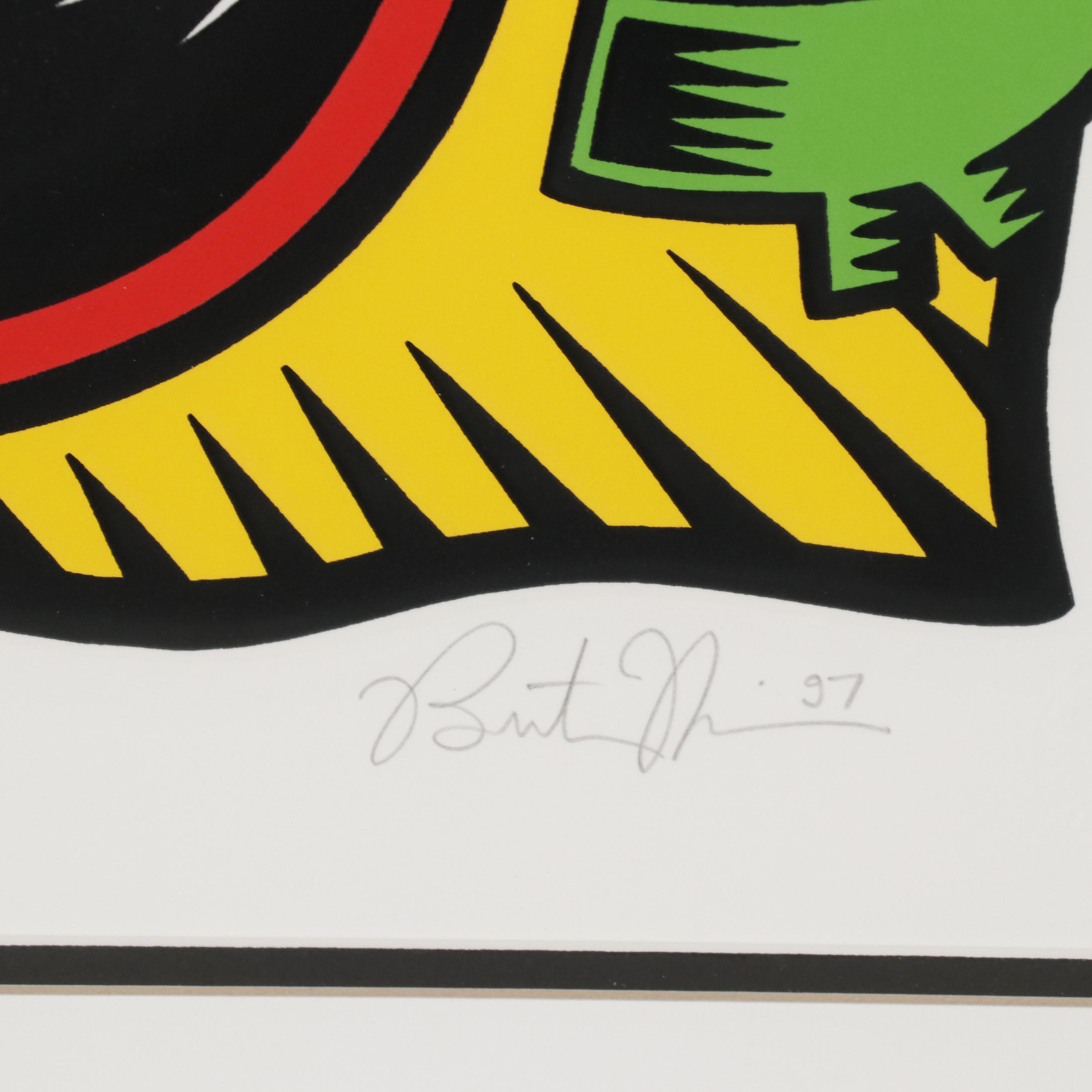 Burton Morris Pop Art Serigraph "The Buck", 1997