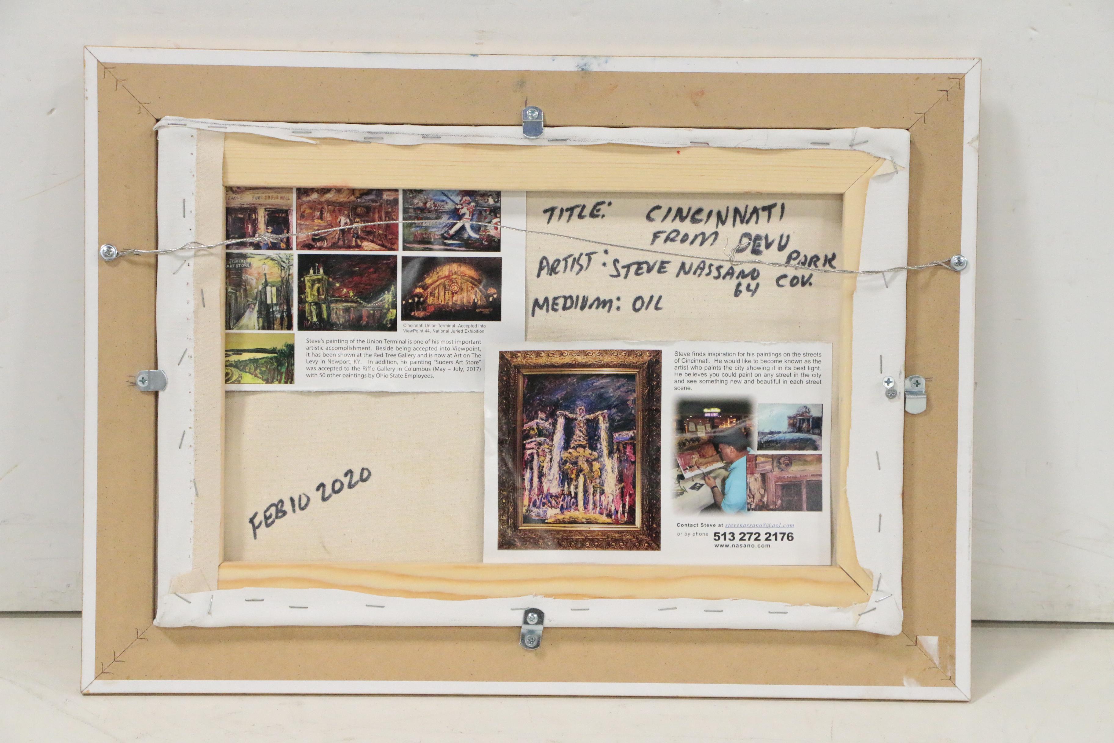 Steve Nassano Oil Painting "View from Devou Park"