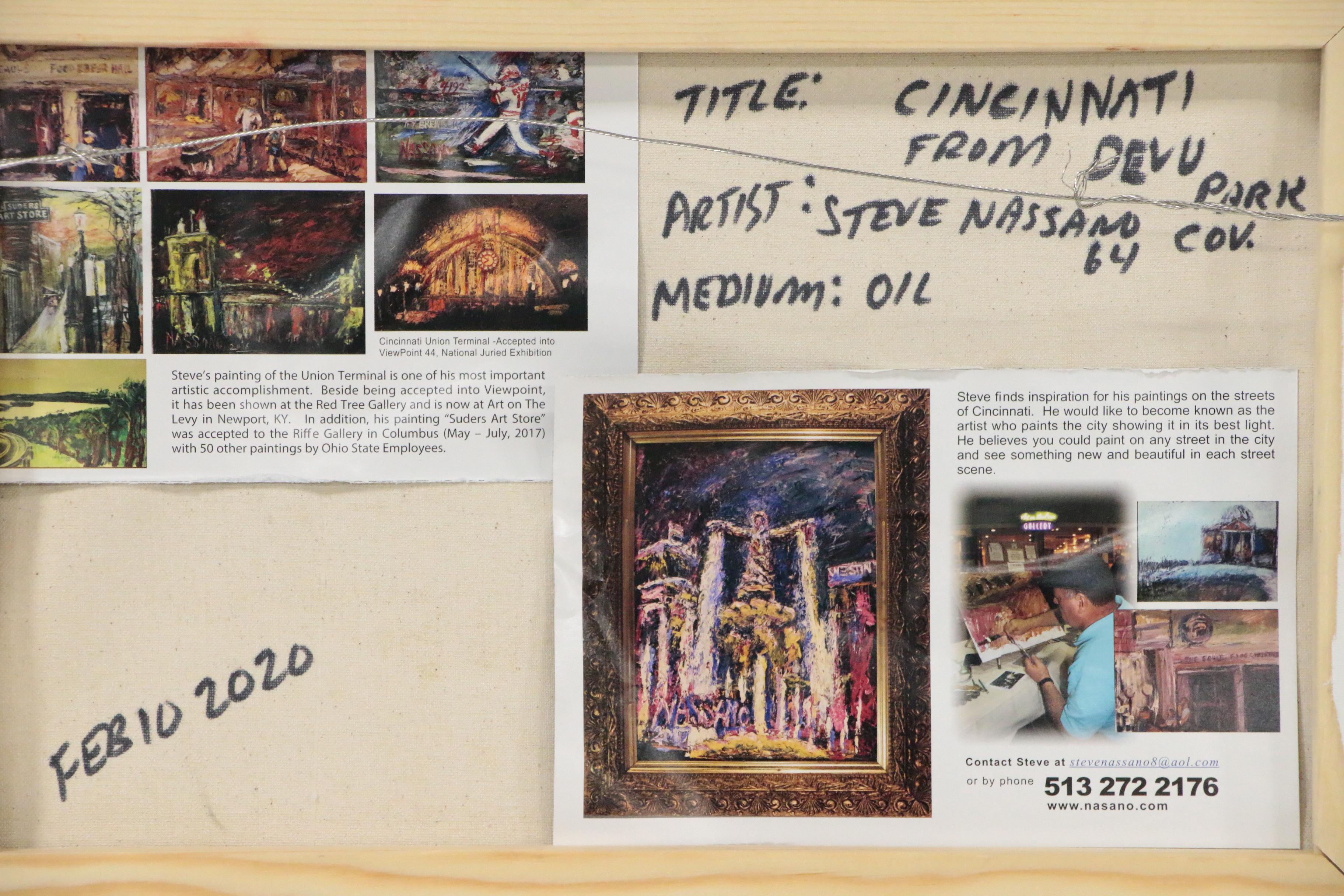 Steve Nassano Oil Painting "View from Devou Park"