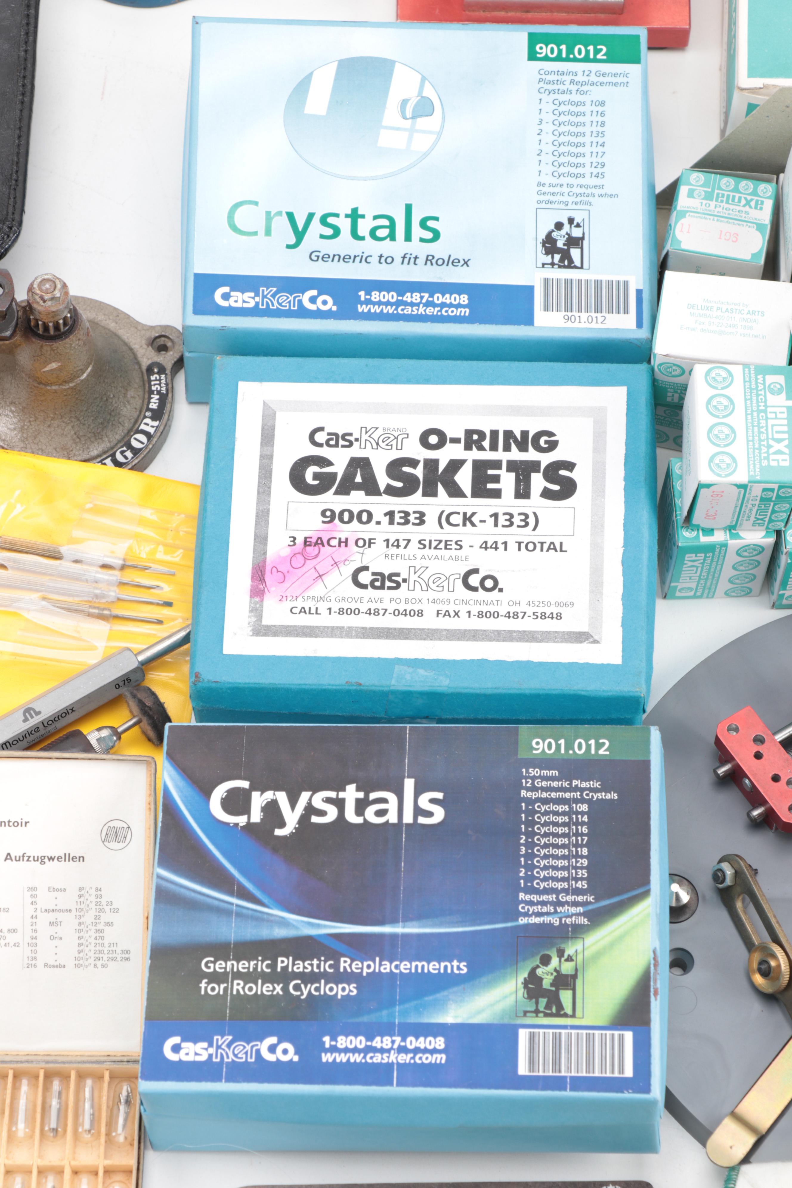 Watchmaking Tools and Parts Including Airco SPT170 Rotary Tool