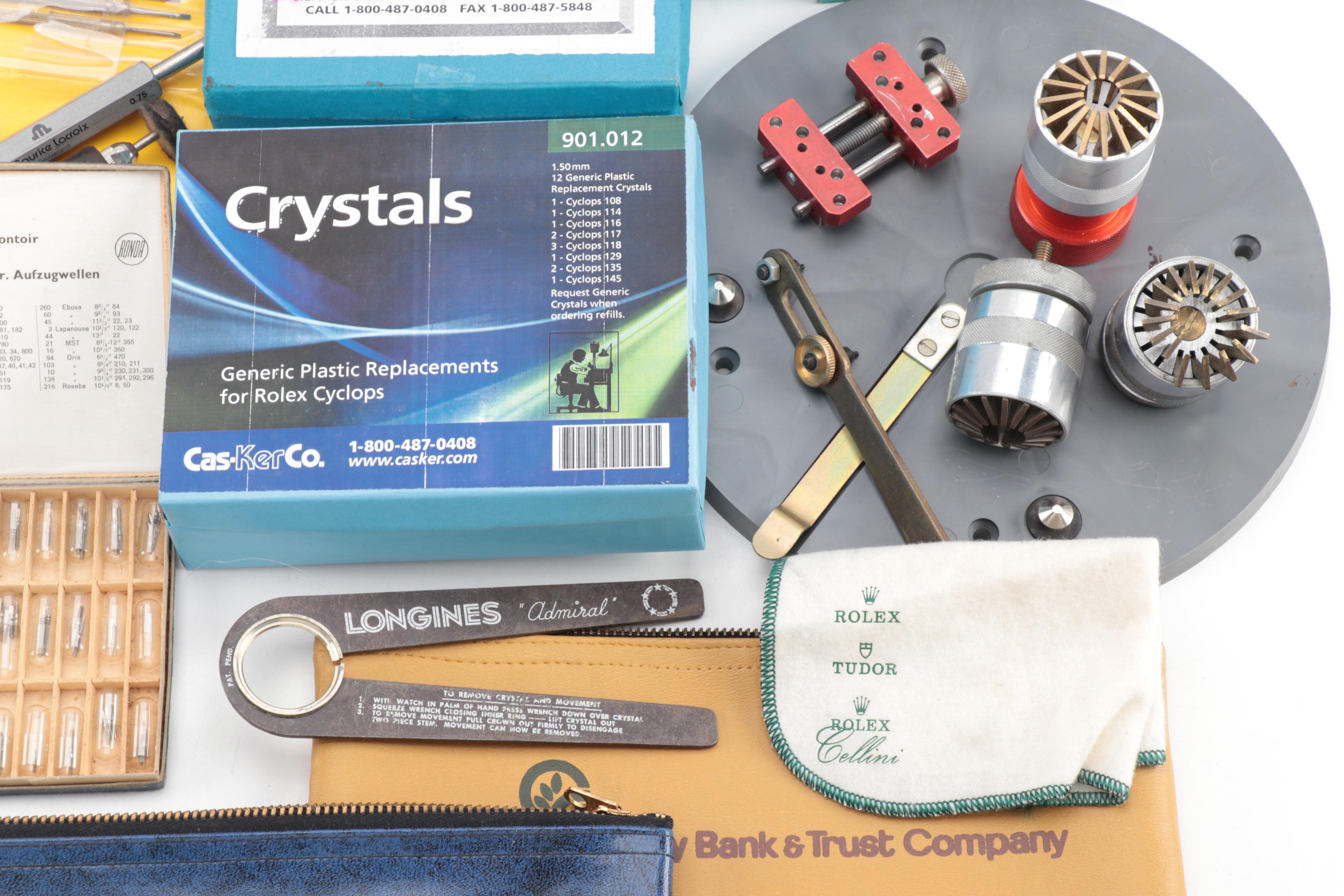 Watchmaking Tools and Parts Including Airco SPT170 Rotary Tool