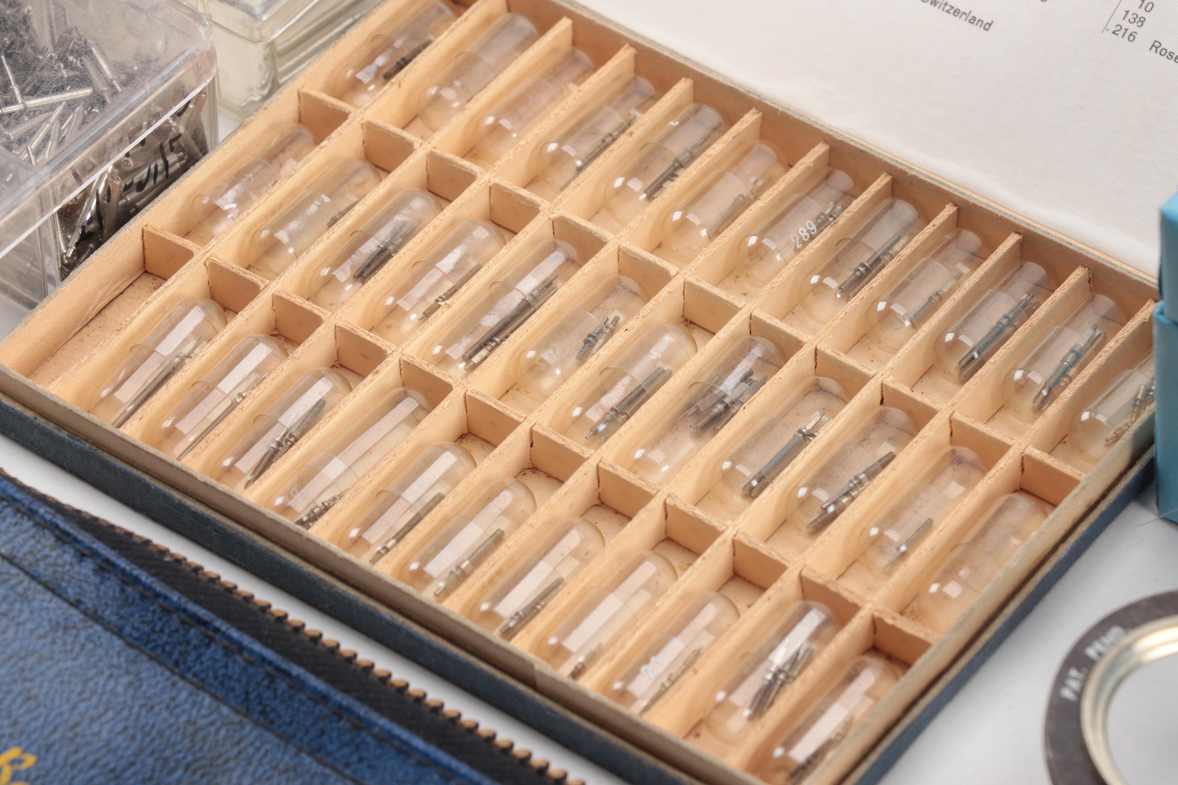 Watchmaking Tools and Parts Including Airco SPT170 Rotary Tool