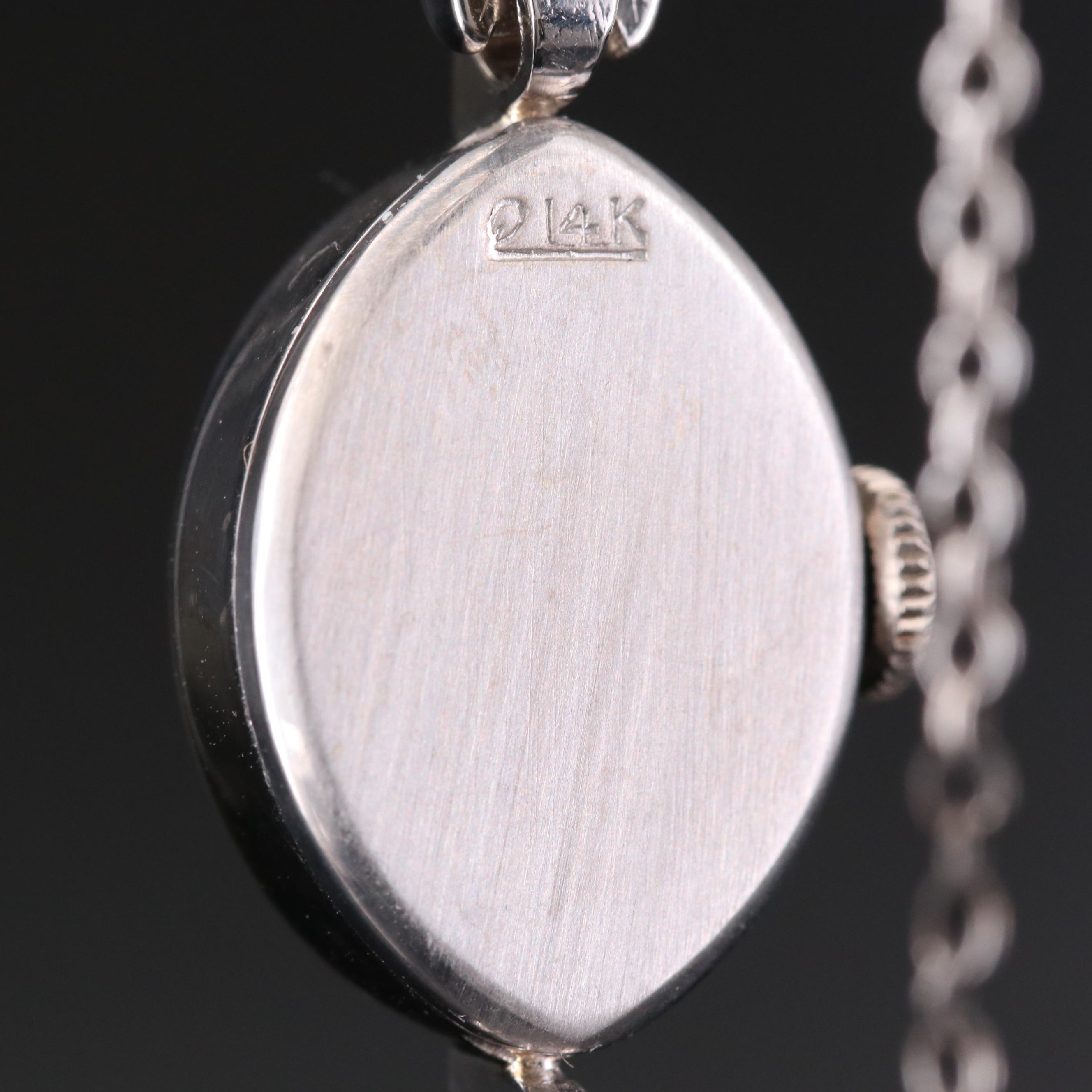 14K White Gold Rolex Stem Wind Watch