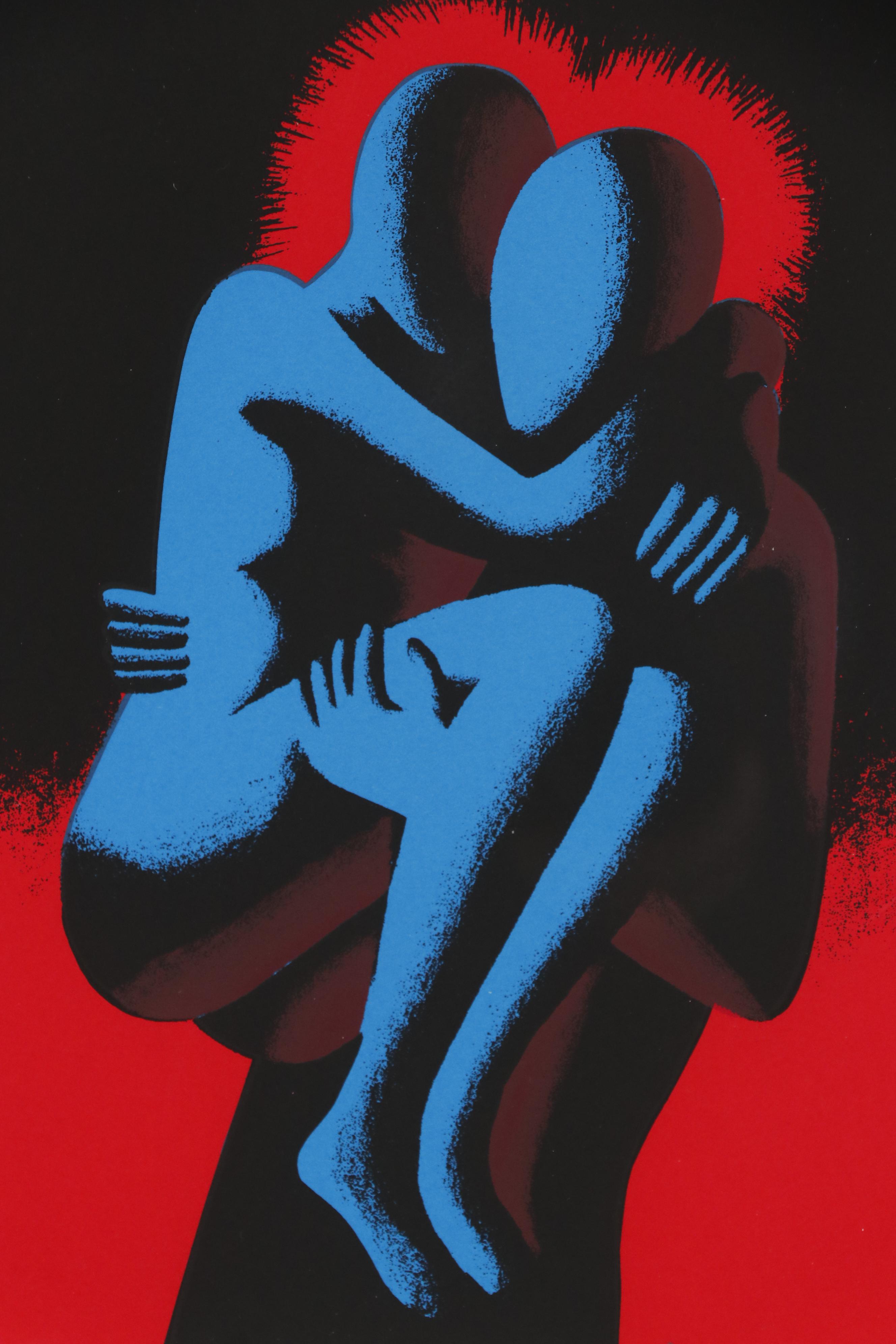 Mark Kostabi Serigraph "Heartshare", 1993