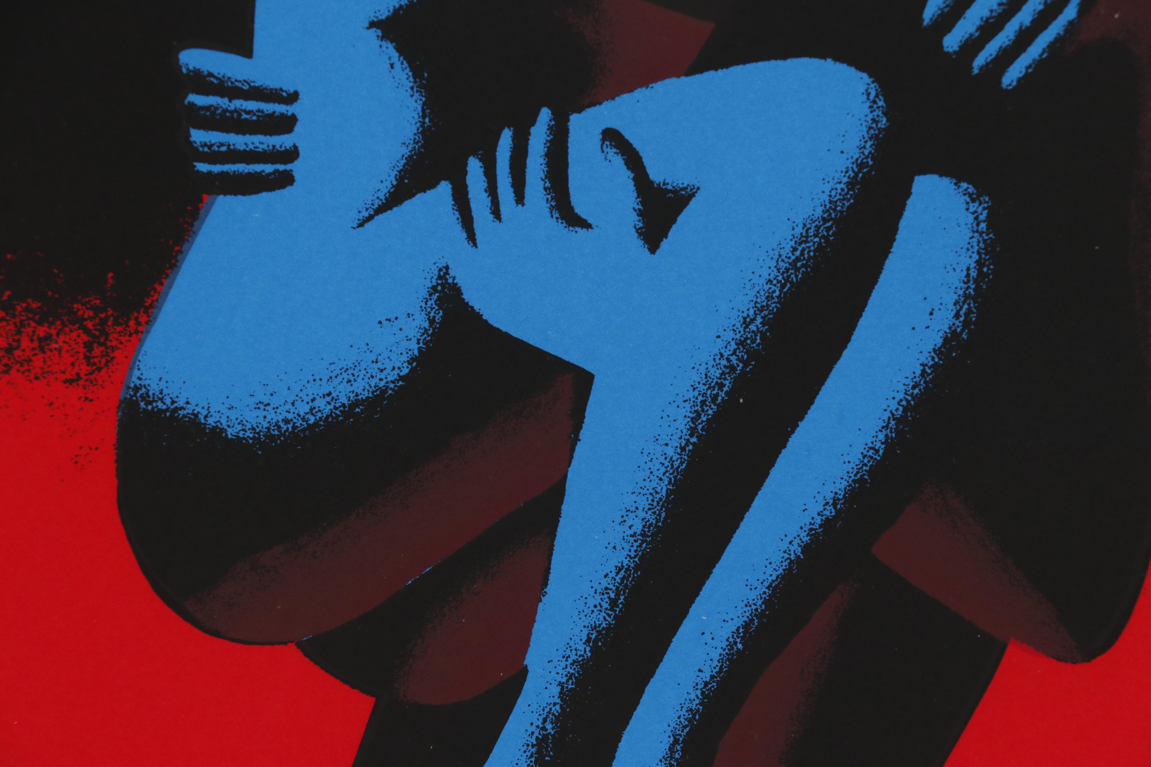 Mark Kostabi Serigraph "Heartshare", 1993