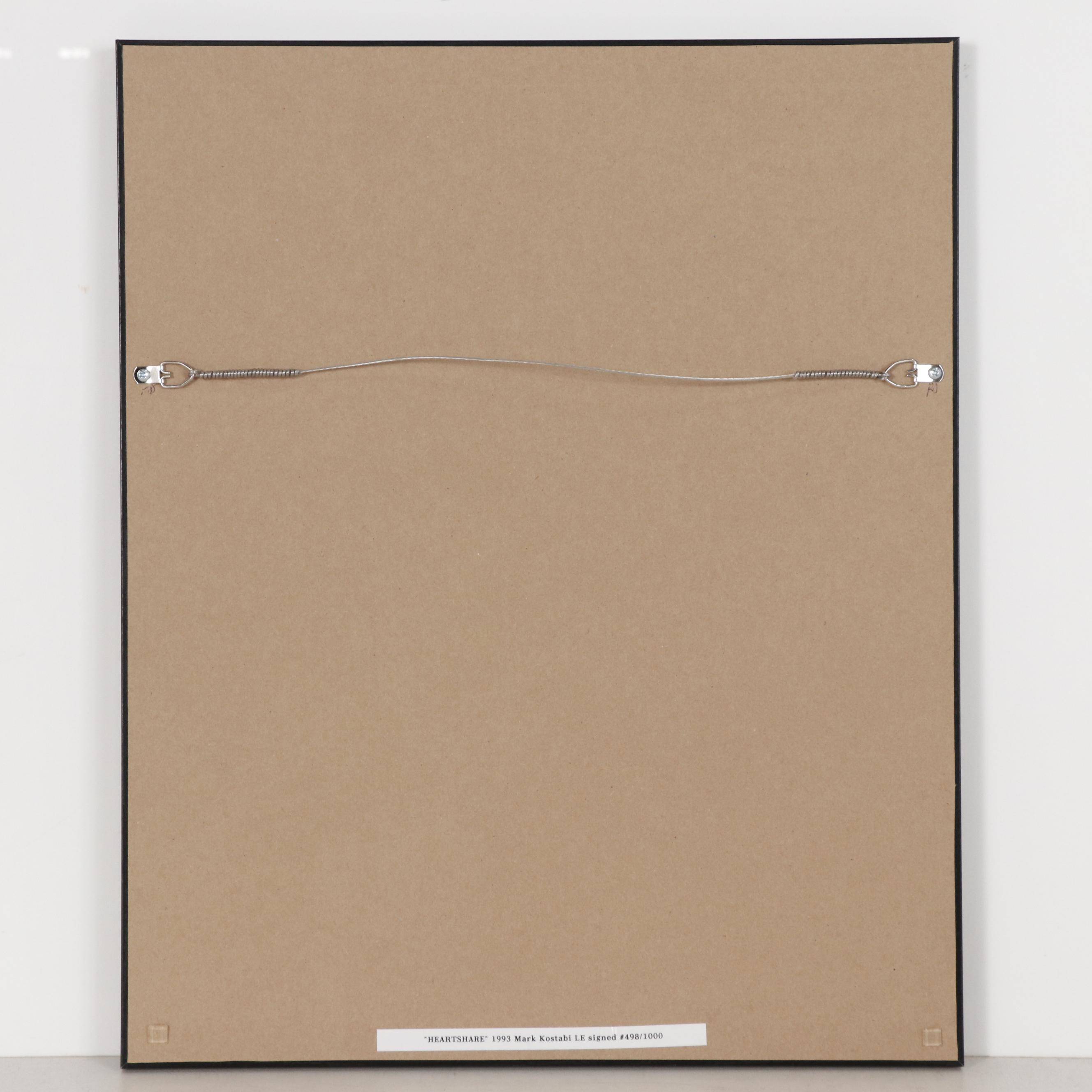 Mark Kostabi Serigraph "Heartshare", 1993