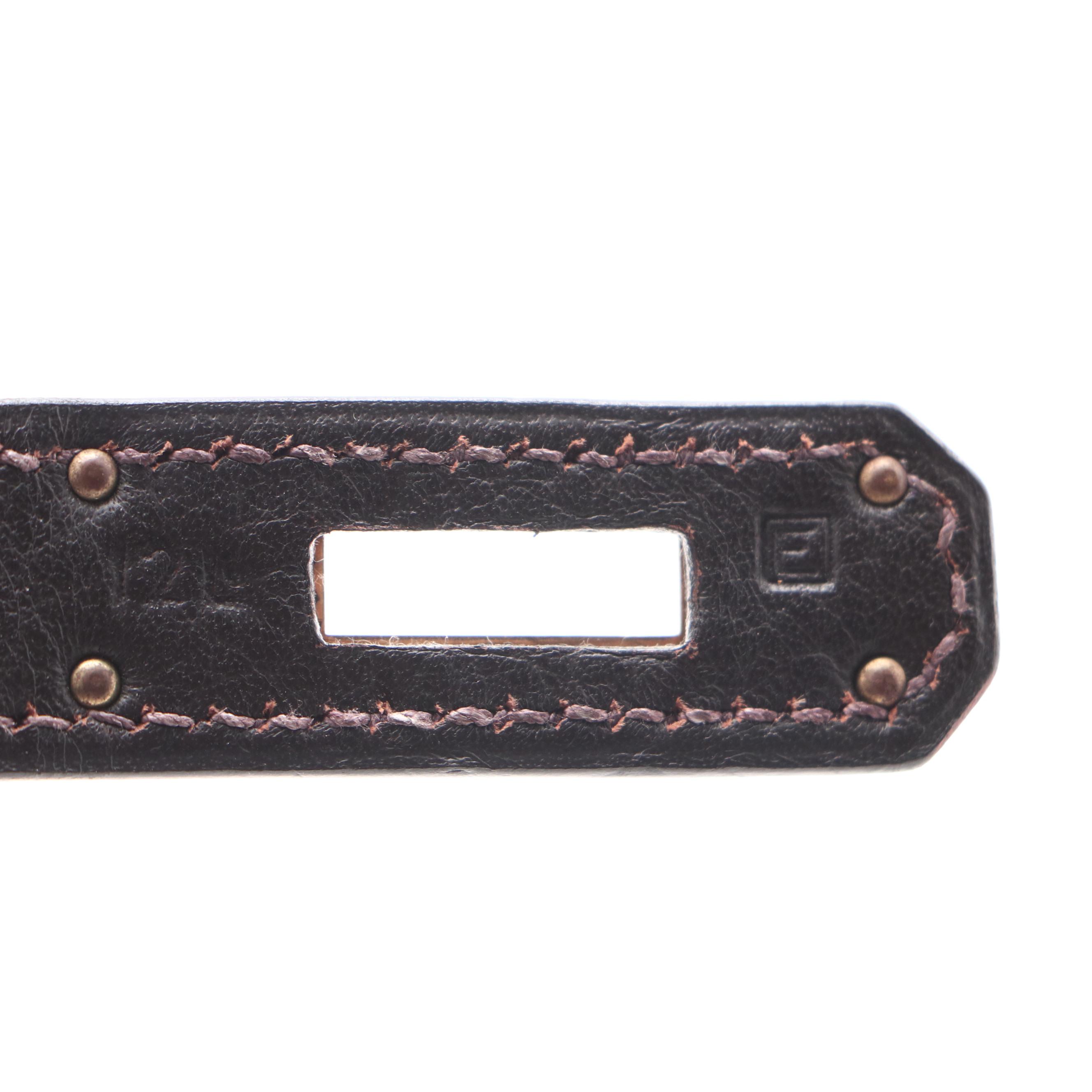 Hermès Kelly 35 Ebene Clemence Leather Satchel