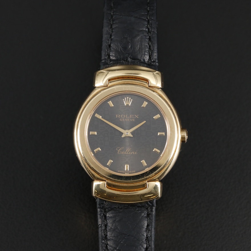 Rolex Cellini Cellisima 18K Gold Quartz Wristwatch with Jubilee Dial