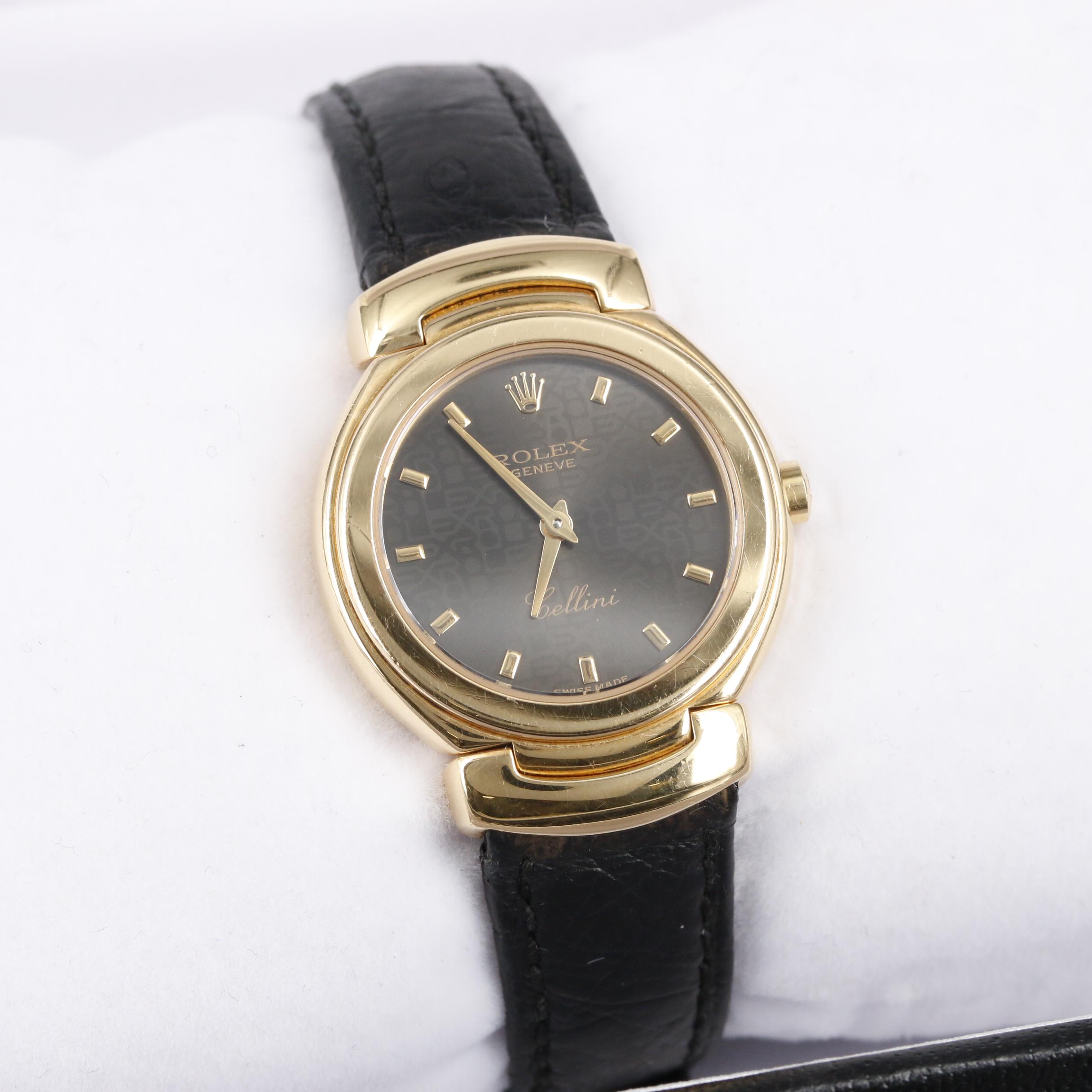 Rolex Cellini Cellisima 18K Gold Quartz Watch with Jubilee Dial