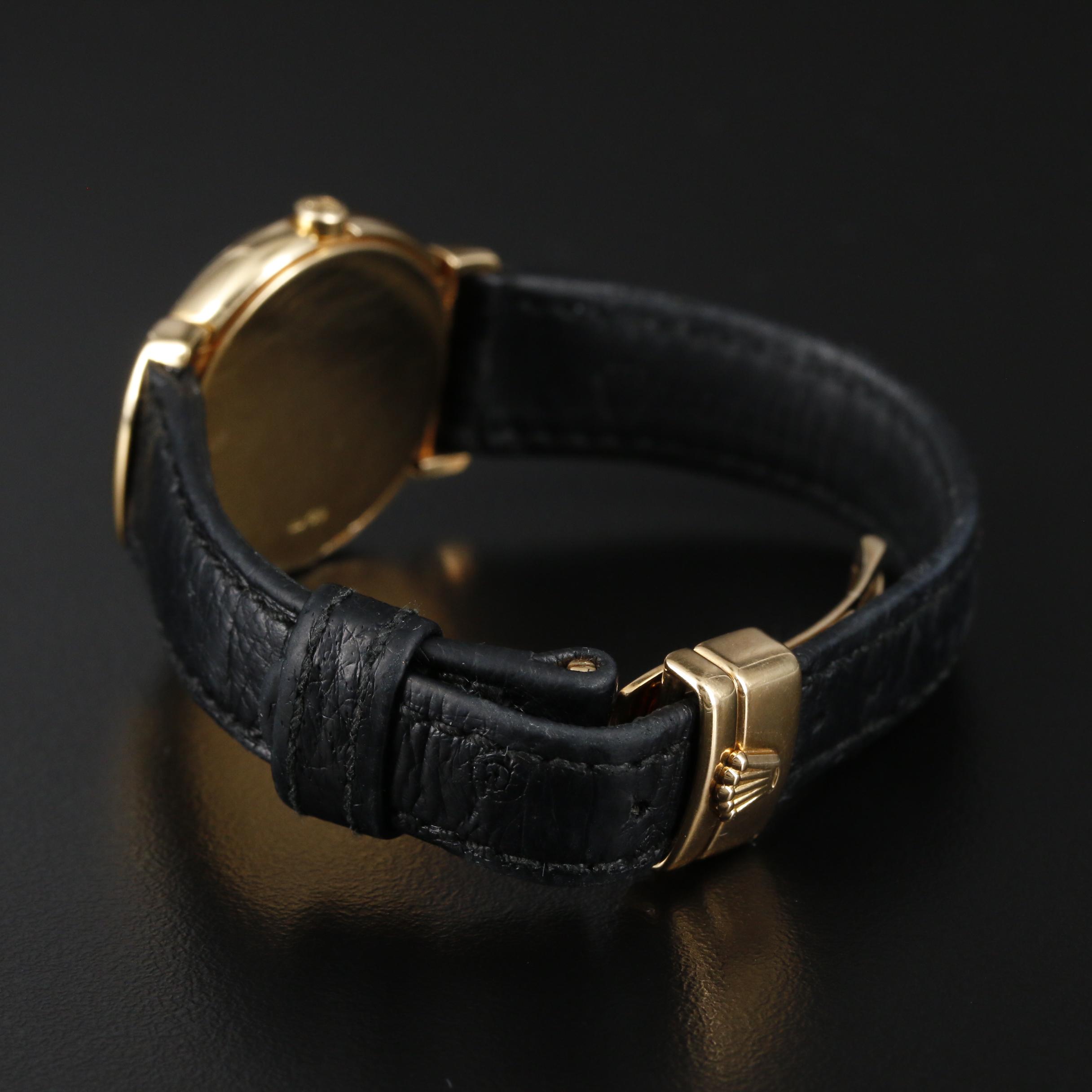 Rolex Cellini Cellisima 18K Gold Quartz Watch with Jubilee Dial