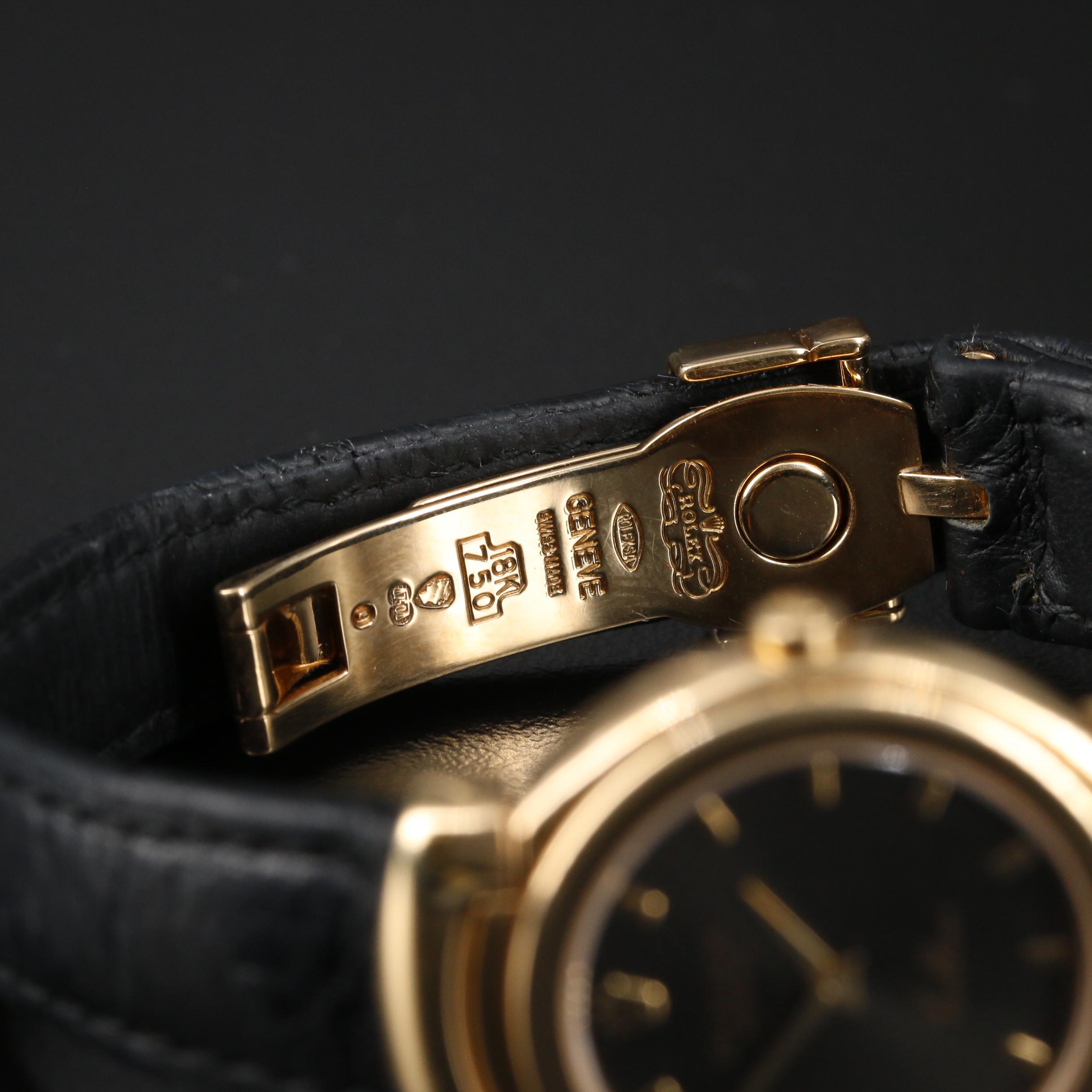 Rolex Cellini Cellisima 18K Gold Quartz Watch with Jubilee Dial