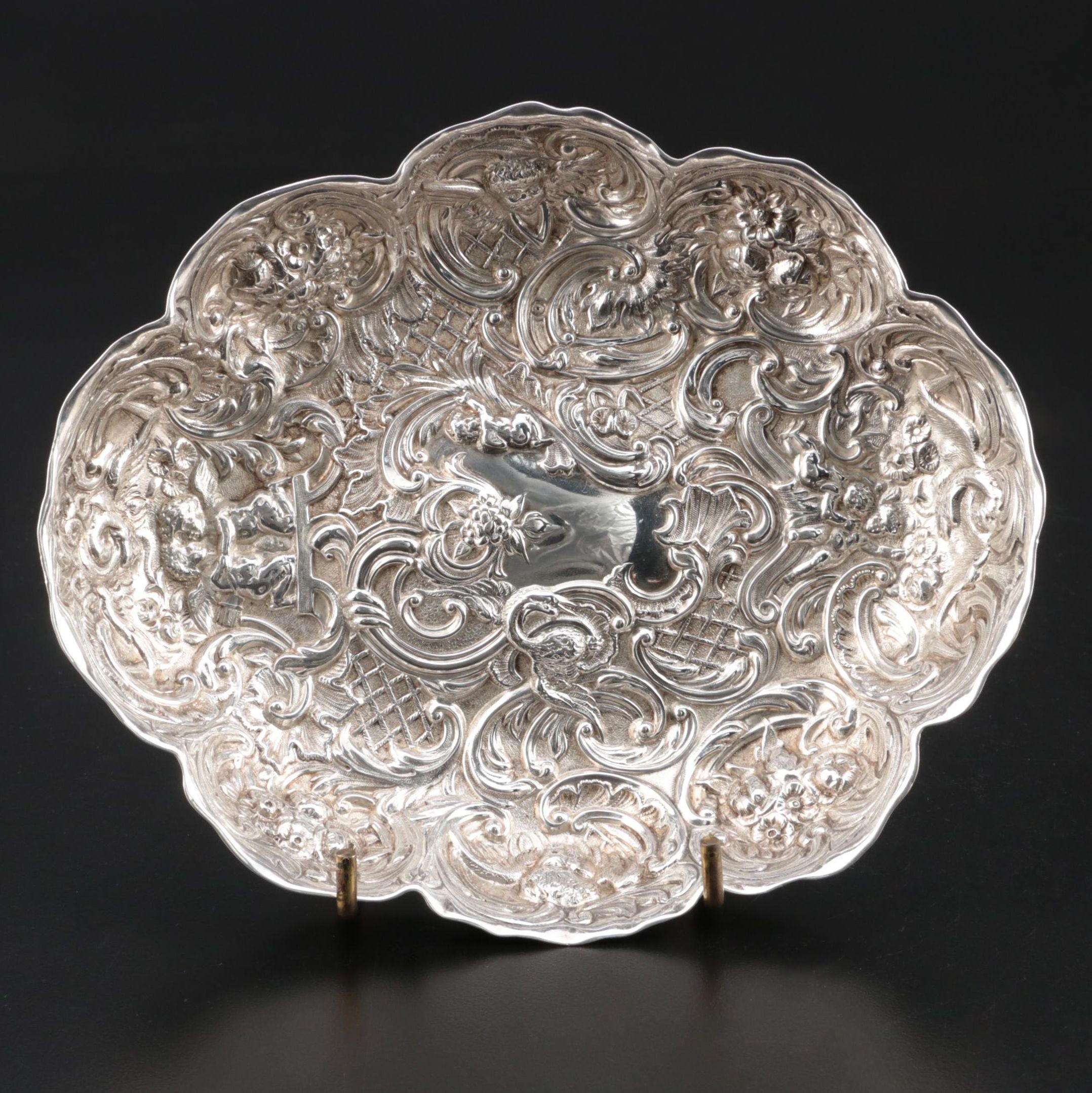 Victorian William Comyns & Sons Sterling Silver Bowl, 1892