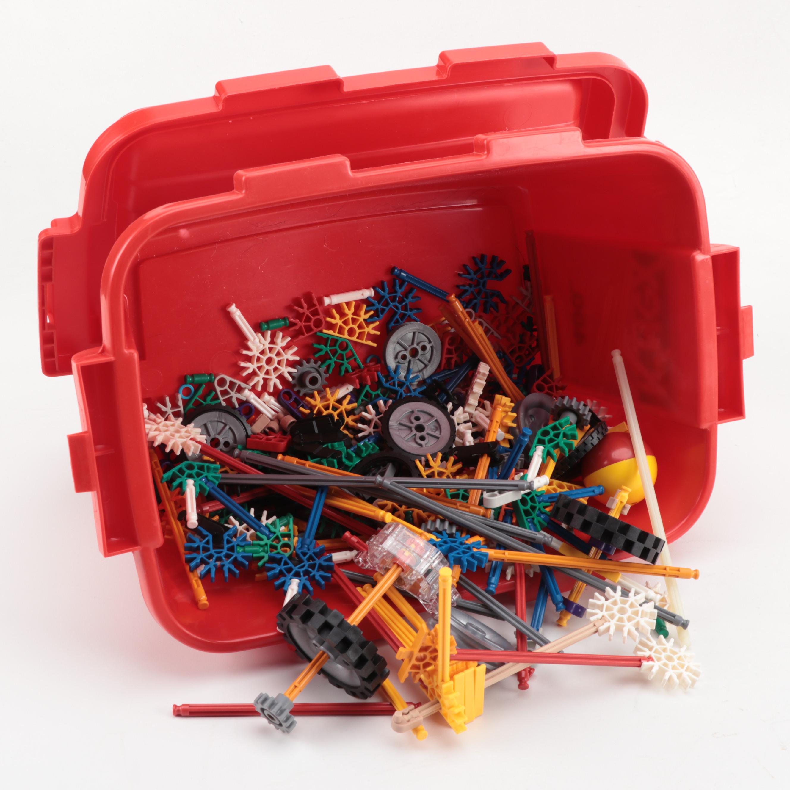 K’Nex Bridges and Value Tub, Academy Da Vinci Car, with Sidecar Erector Kit