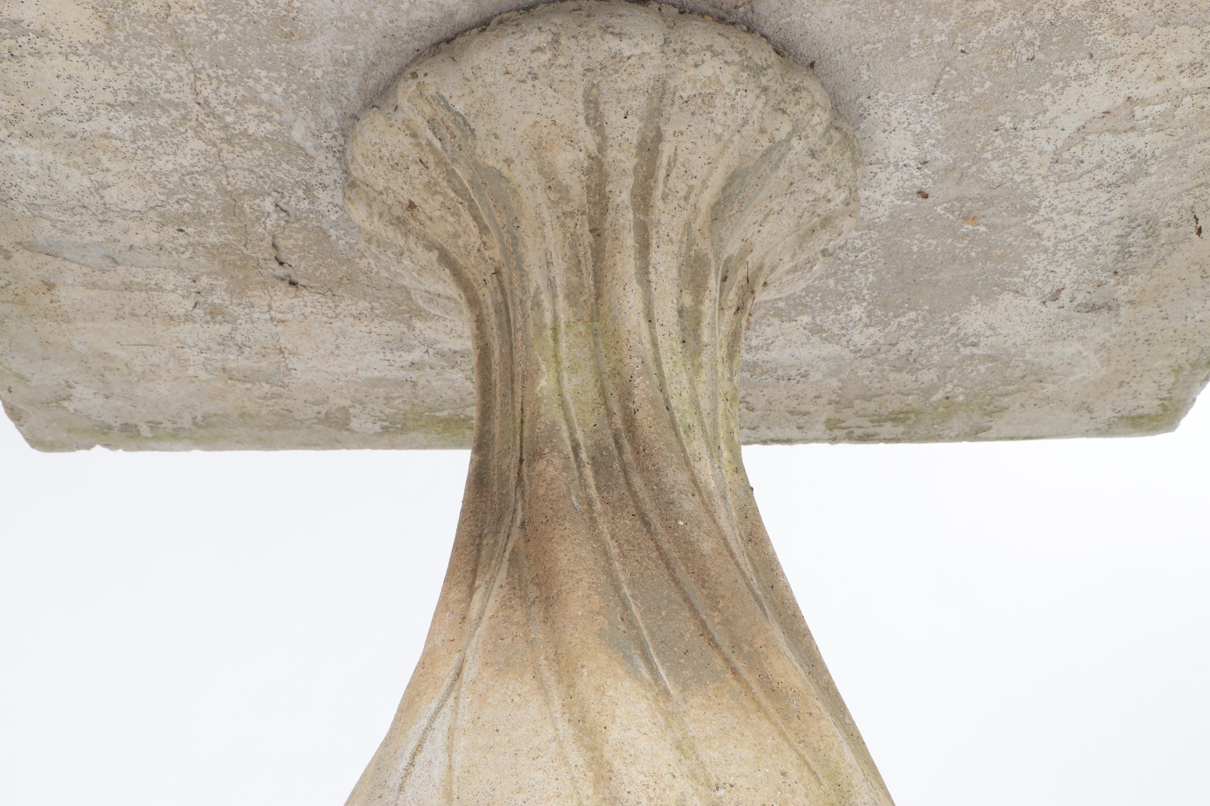 Cast Concrete Patio Pedestal Table