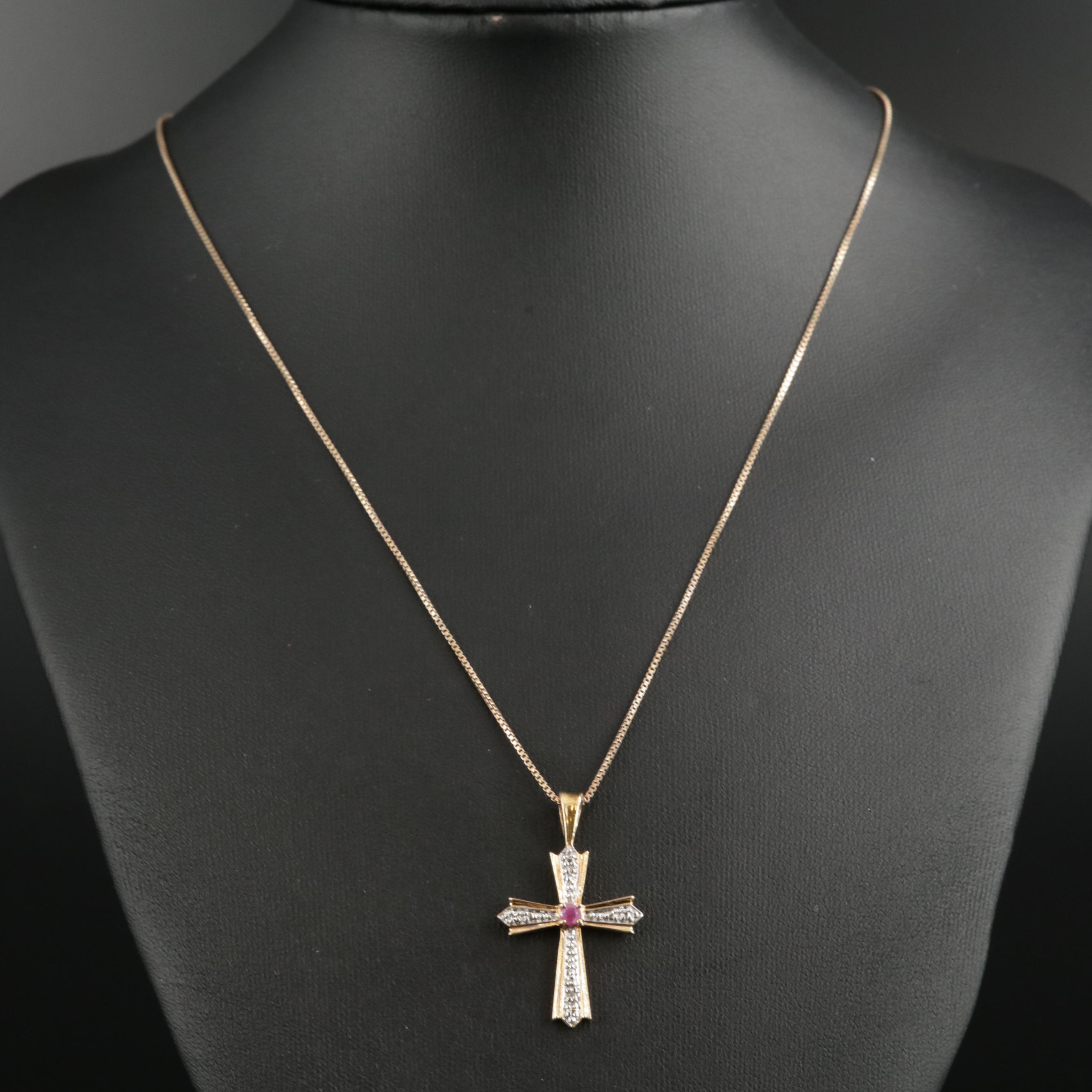 Sterling Silver Heart and Cross Pendant Necklaces and Hinged Bangle