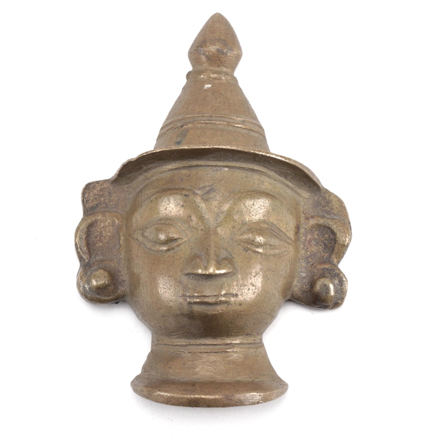 Southeast Asian Brass Buddha Head