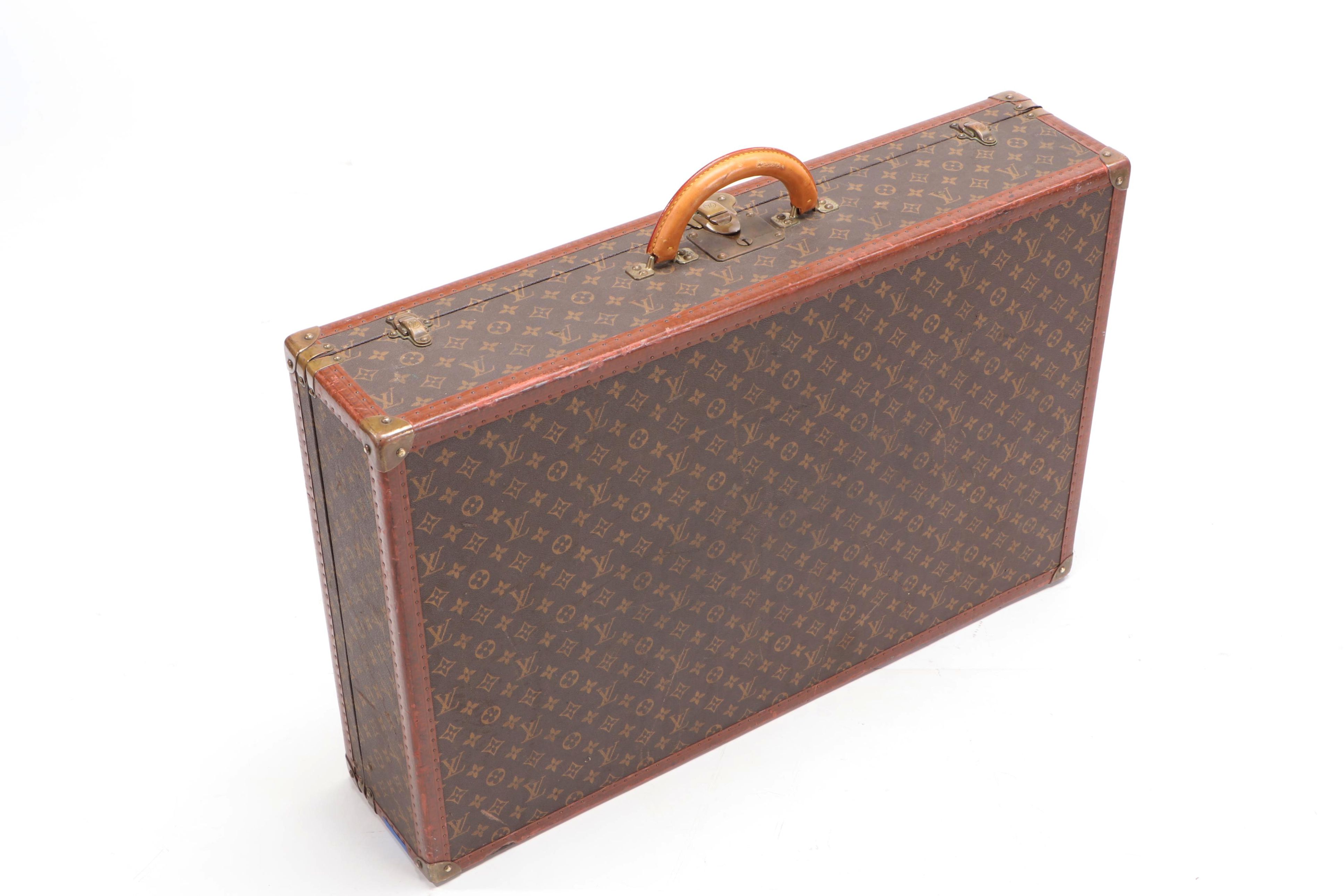 Louis Vuitton Bisten 80 Suitcase in Monogram Canvas and Leather, circa 1960