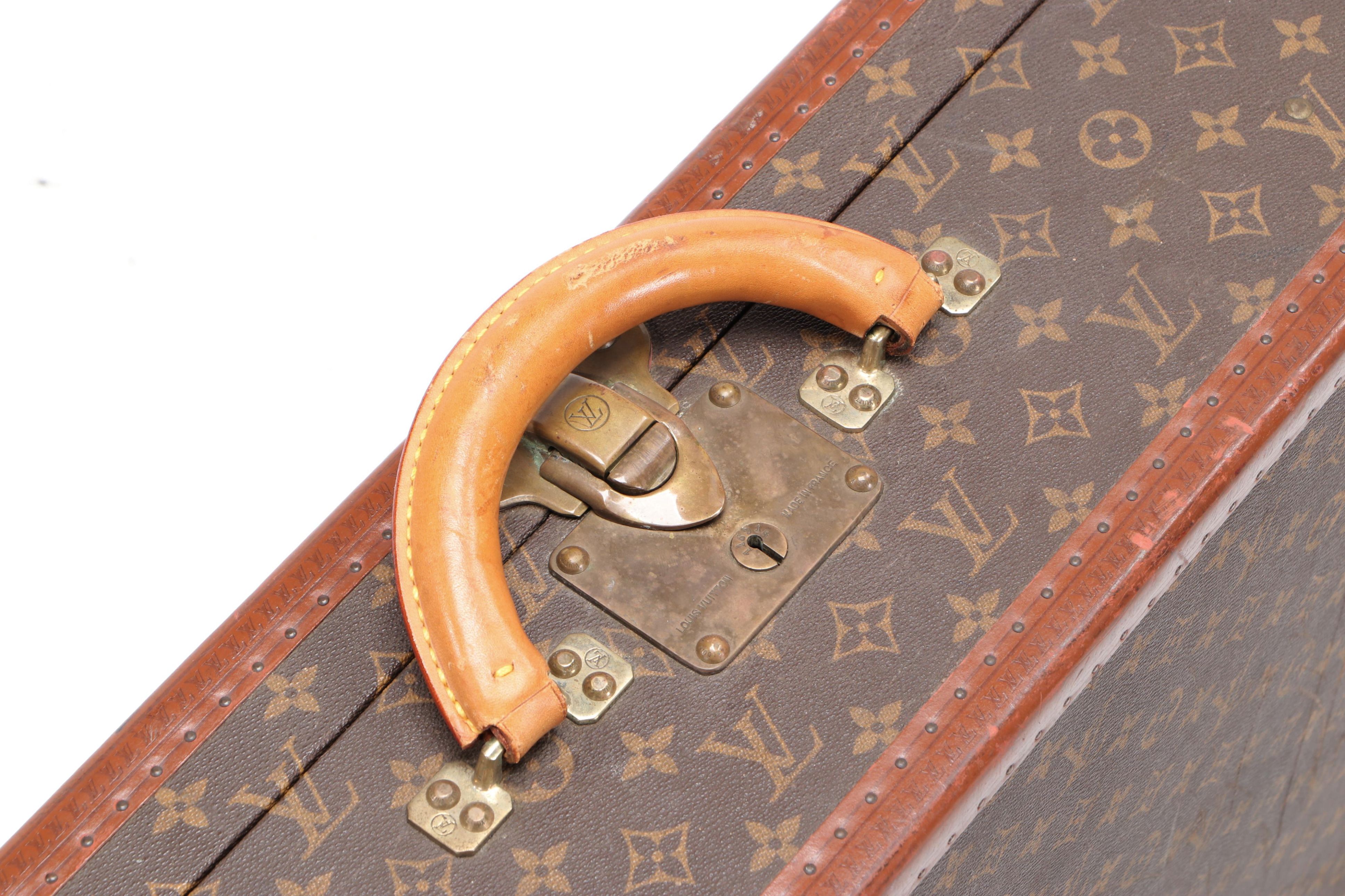 Louis Vuitton Bisten 80 Suitcase in Monogram Canvas and Leather, circa 1960