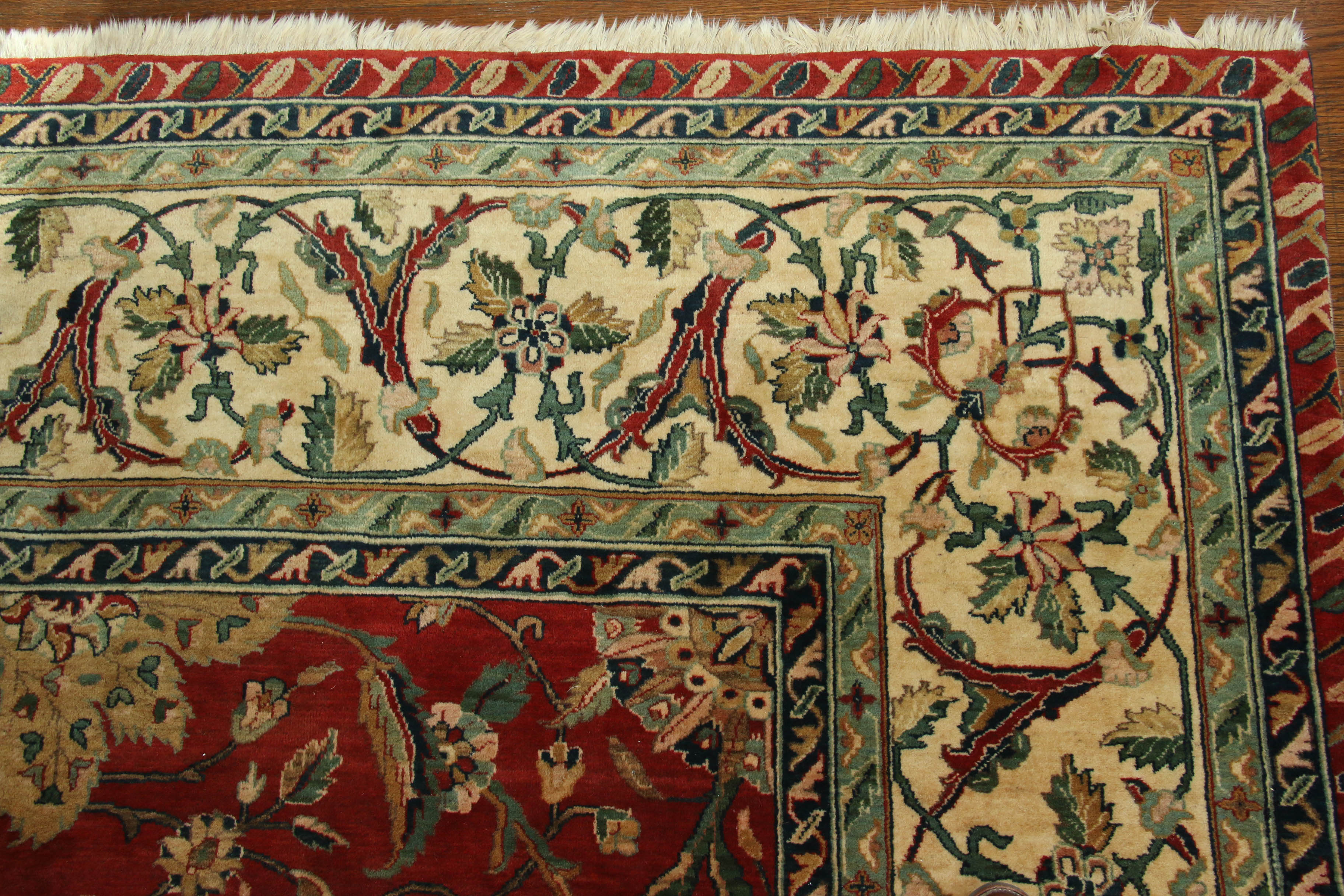 11'9 x 15'4 Hand-Knotted Indian Wool Area Rug from The Rug Gallery