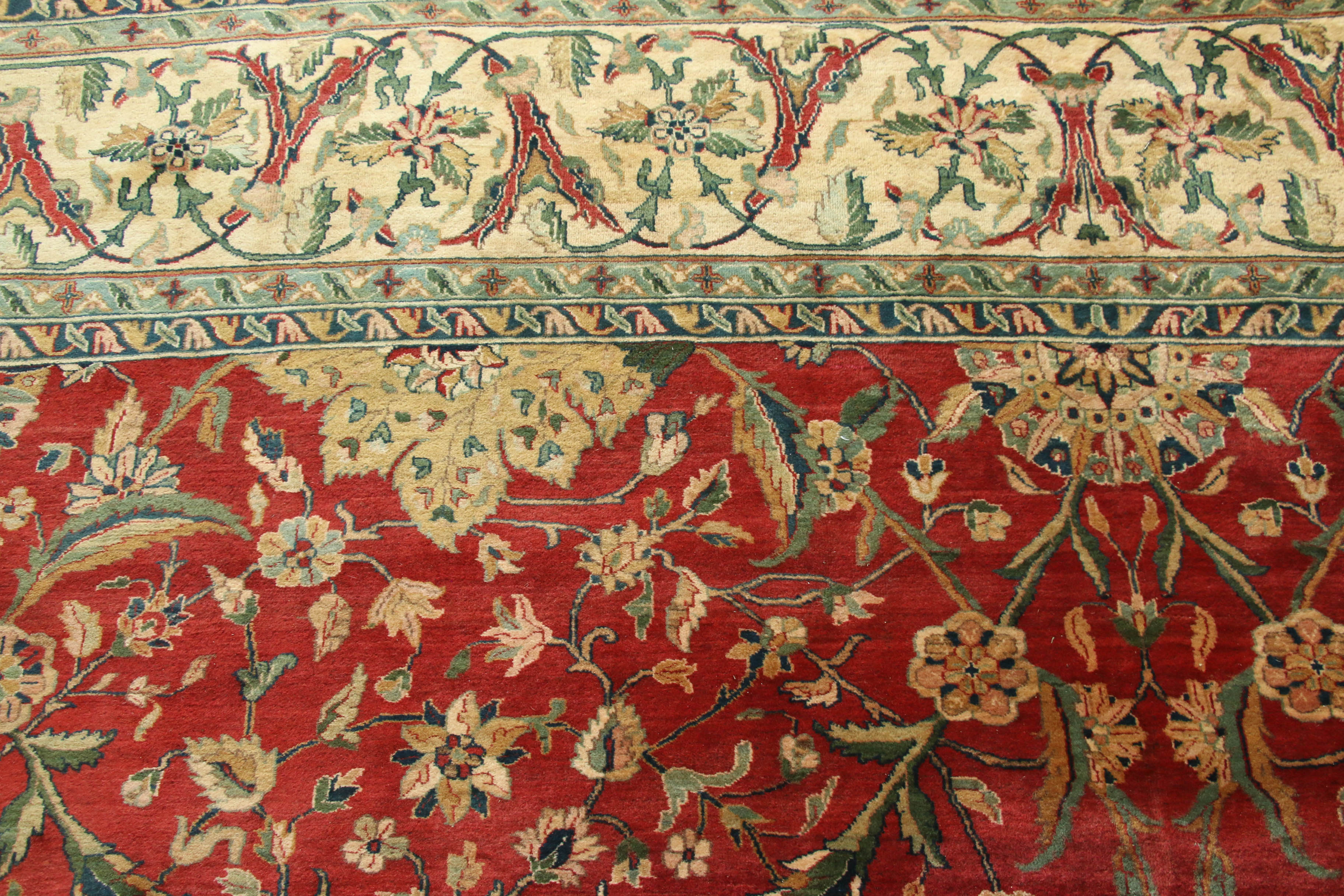 11'9 x 15'4 Hand-Knotted Indian Wool Area Rug from The Rug Gallery