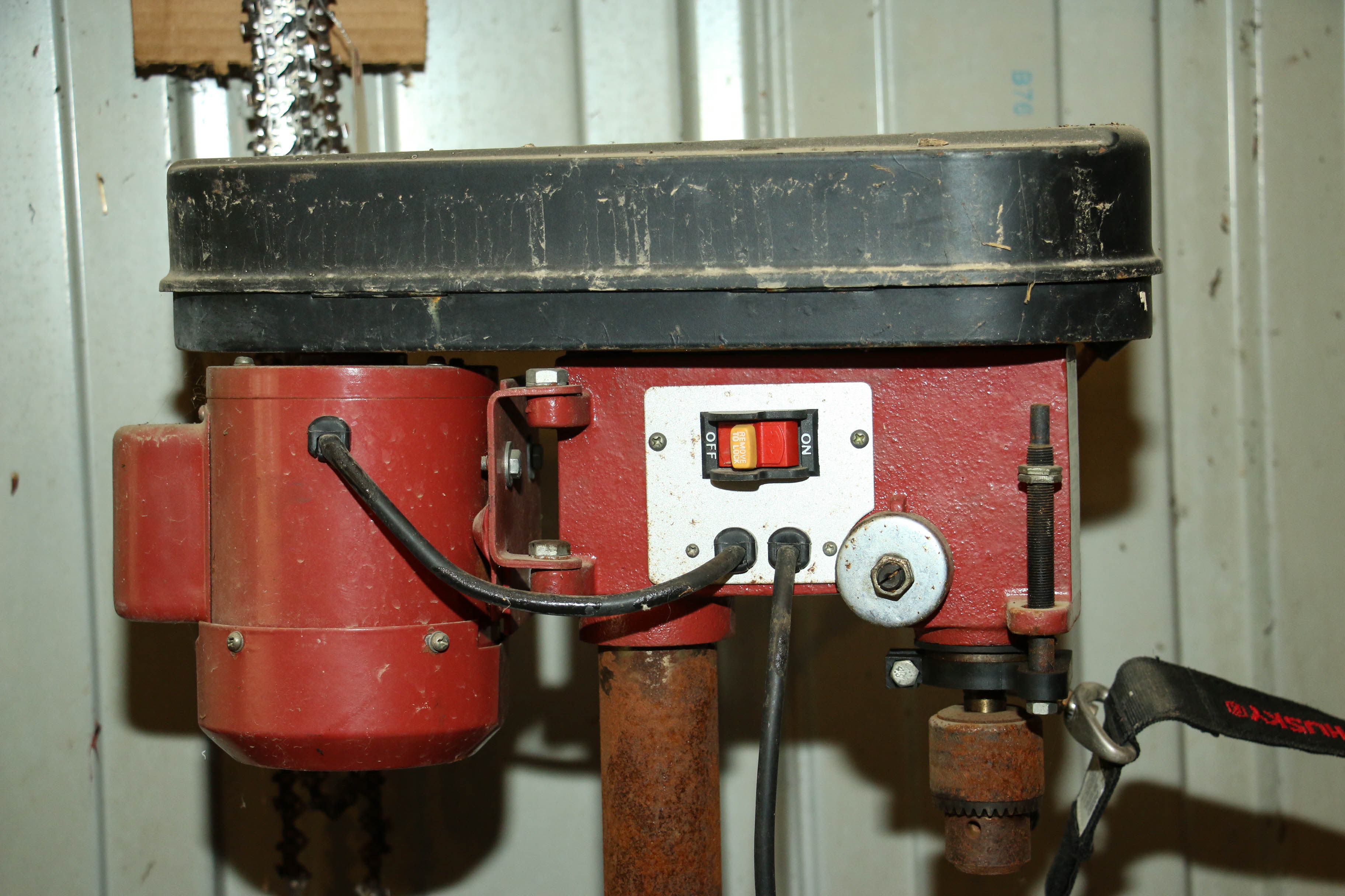 Northern Industrial Tools 5-Speed Drill Press and Husky Reel Extension Cord