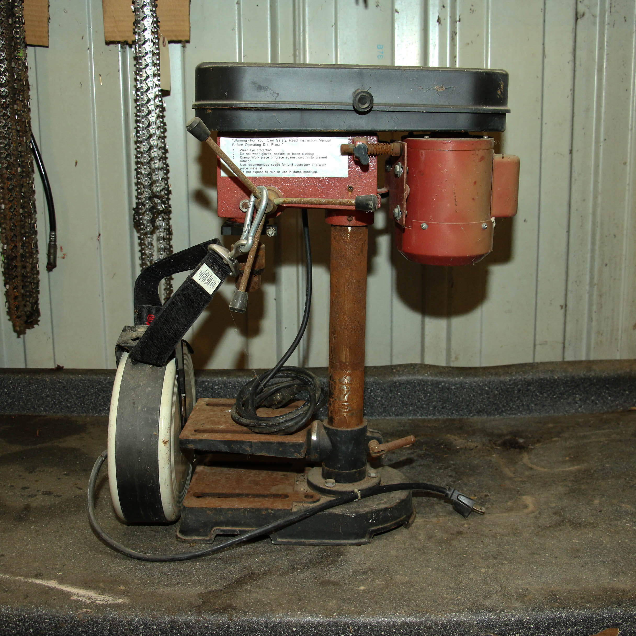 Northern Industrial Tools 5-Speed Drill Press and Husky Reel Extension Cord