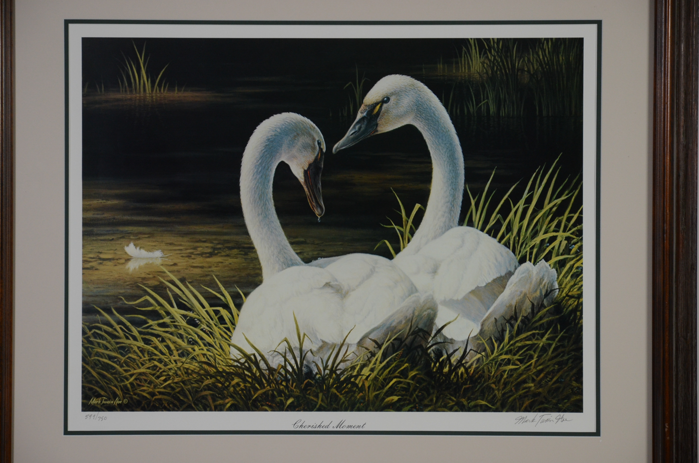 Mark Twain Noe Offset Lithograph "Cherished Moment"