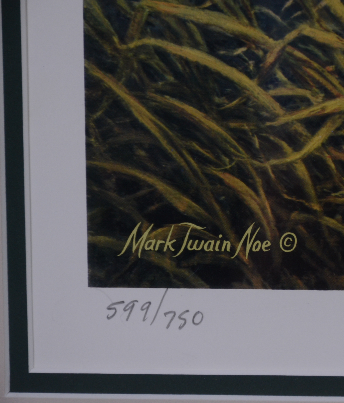 Mark Twain Noe Offset Lithograph "Cherished Moment"