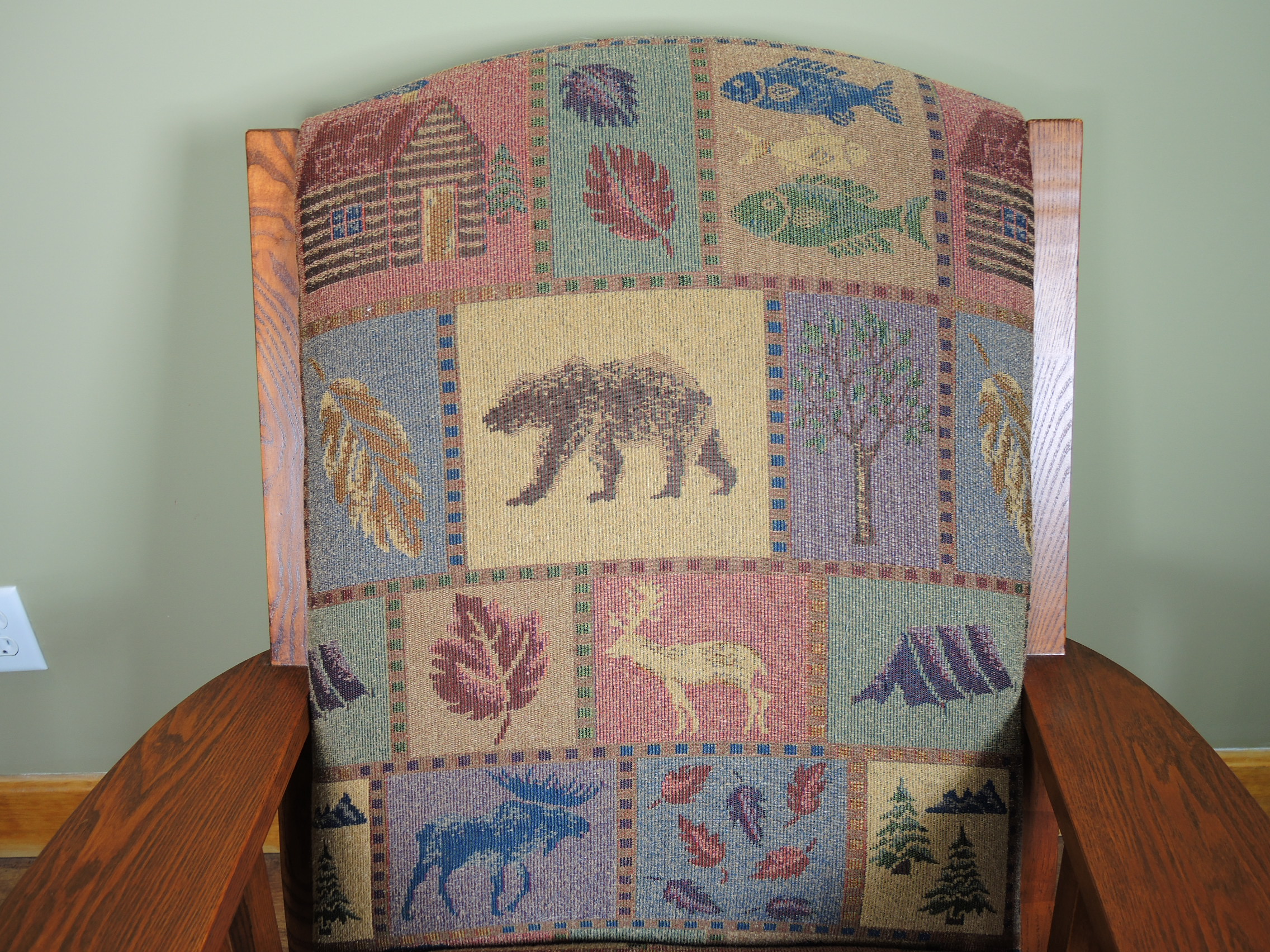 Schweiger Furniture Arts and Crafts Style Oak Rocking Armchair